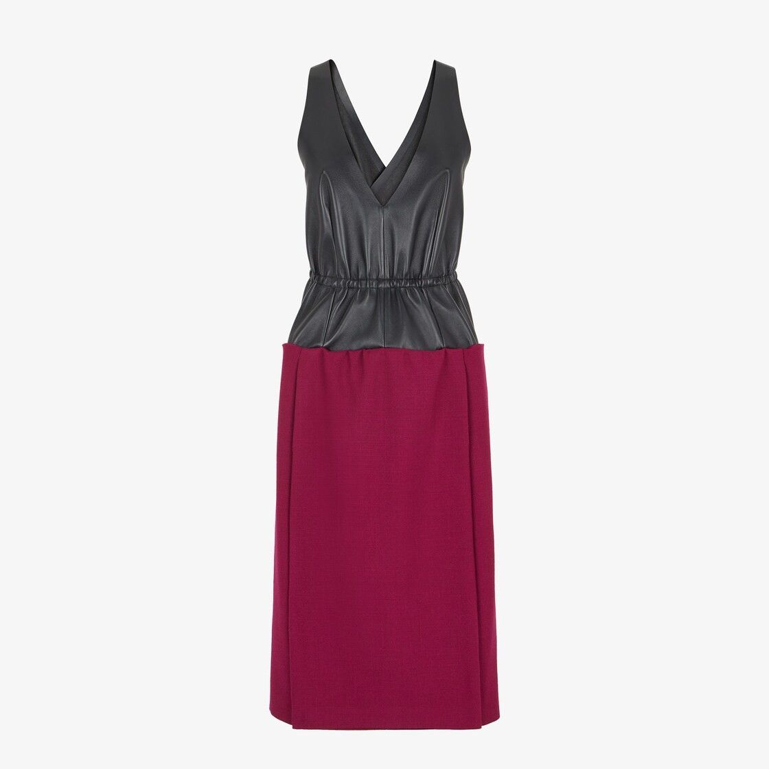 Fendi o1s1wg111224 Dress in Burgundy & Black Size L / US 10 / IT 46 - 1 Thumbnail