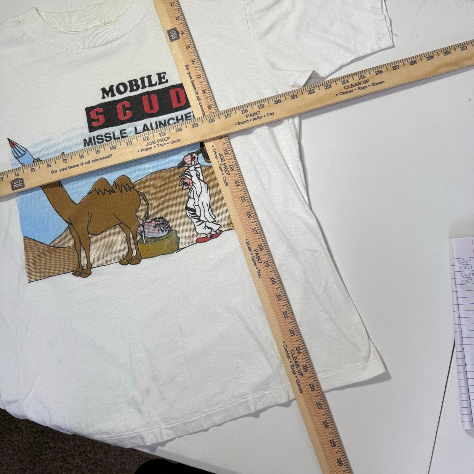Other 90s Funny Mobile Scud Launcher Camel Balls White T Shirt L Size US L / EU 52-54 / 3 - 5 Thumbnail