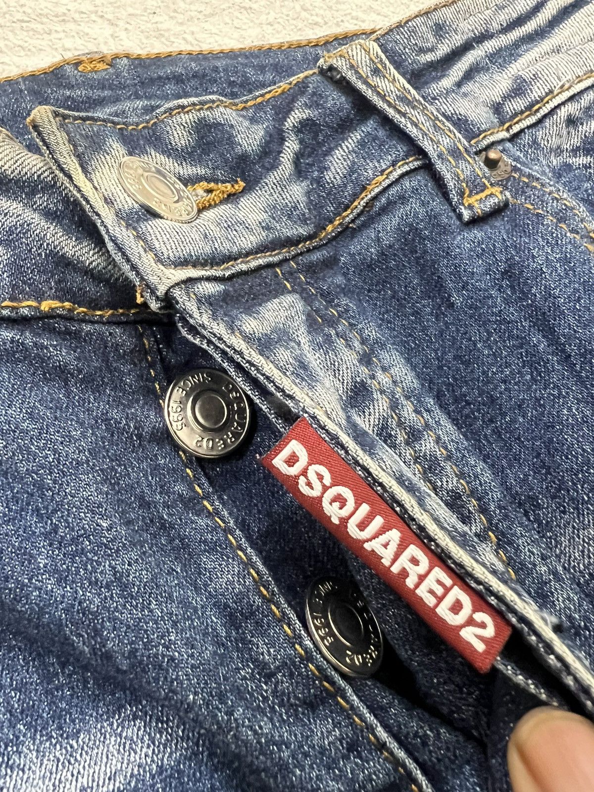 Hysteric Glamour × Undercover 2000s Dsquared2 Y's Distressed Skinny Jeans y2k Lgb Ifsix Size US 30 / EU 46 - 7 Thumbnail