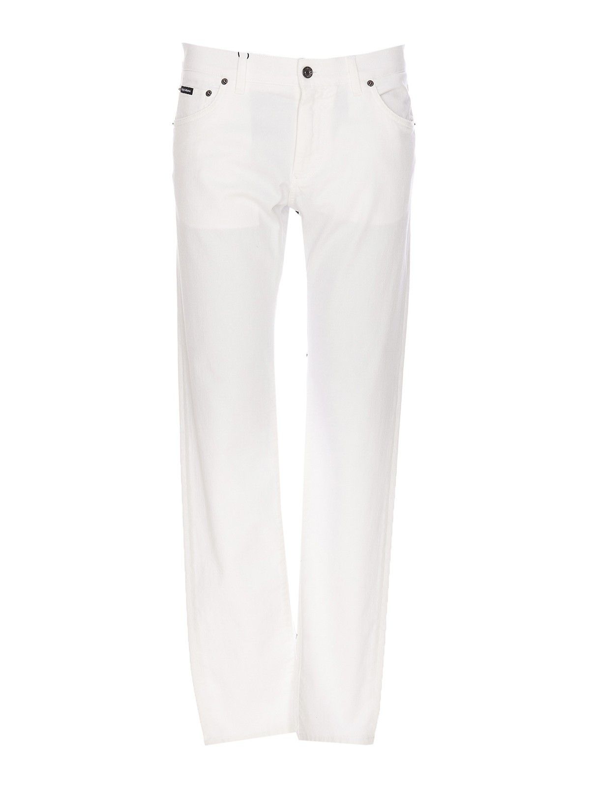 Dolce & Gabbana o1y0125 Logo Jeans in White Size US 28 / EU 44 - 1 Thumbnail