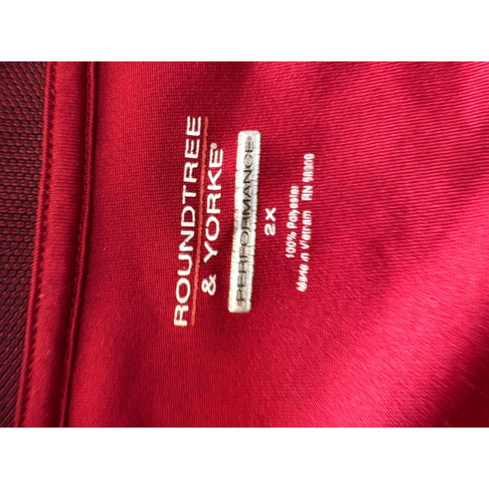 Roundtree & Yorke VINTAGE Roundtree and Yorke Polo Shirt Mens 2XL Red Performance Polyester Pocket Golf Classic Sports Shirt Size US XXL / EU 58 / 5 - 2 Thumbnail