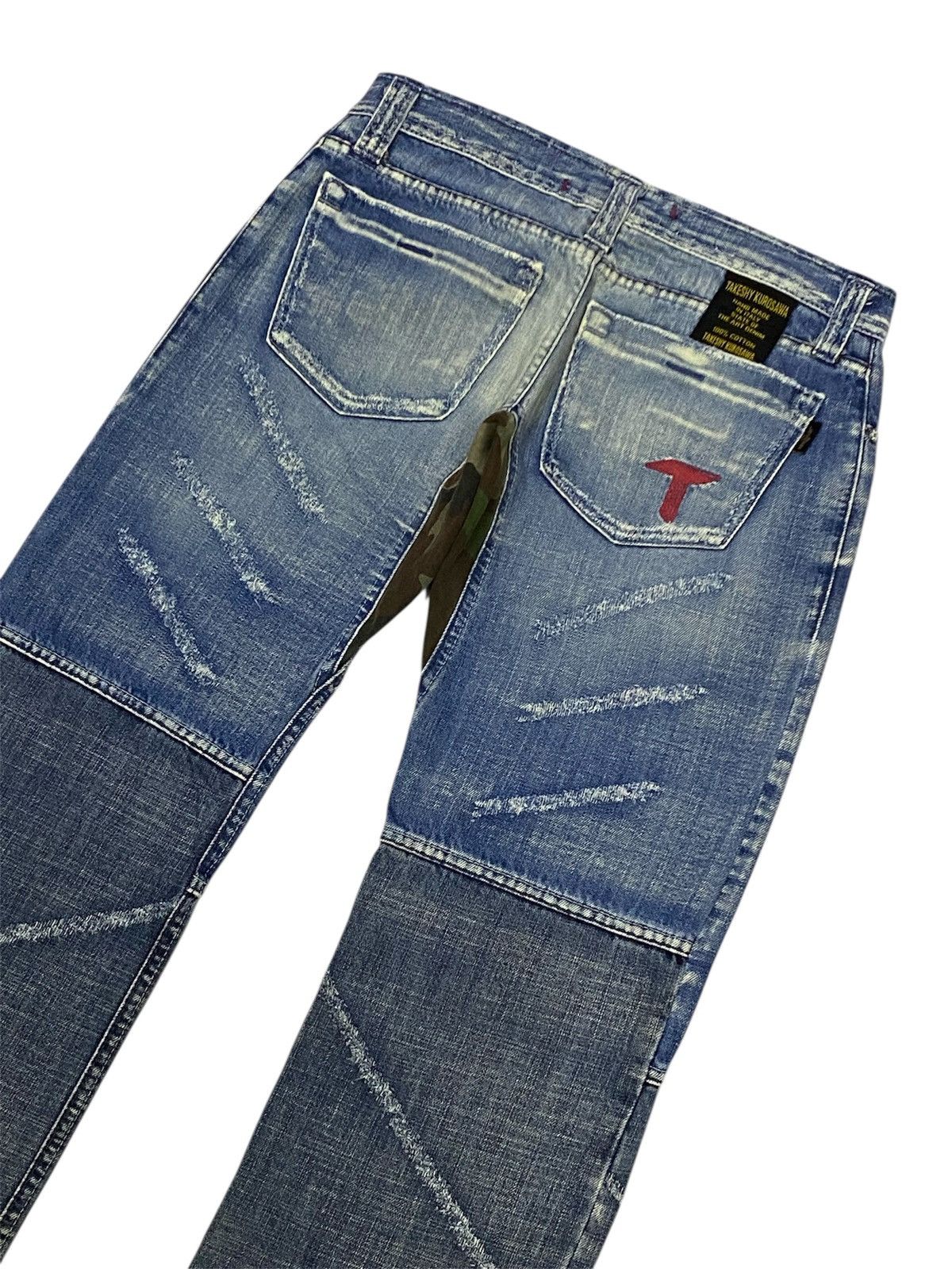 If Six Was Nine × Japanese Brand × Takeshy Kurosawa Takeshy Kurosawa “FEEL” Distressed Washed Denim Size US 32 / EU 48 - 7 Thumbnail