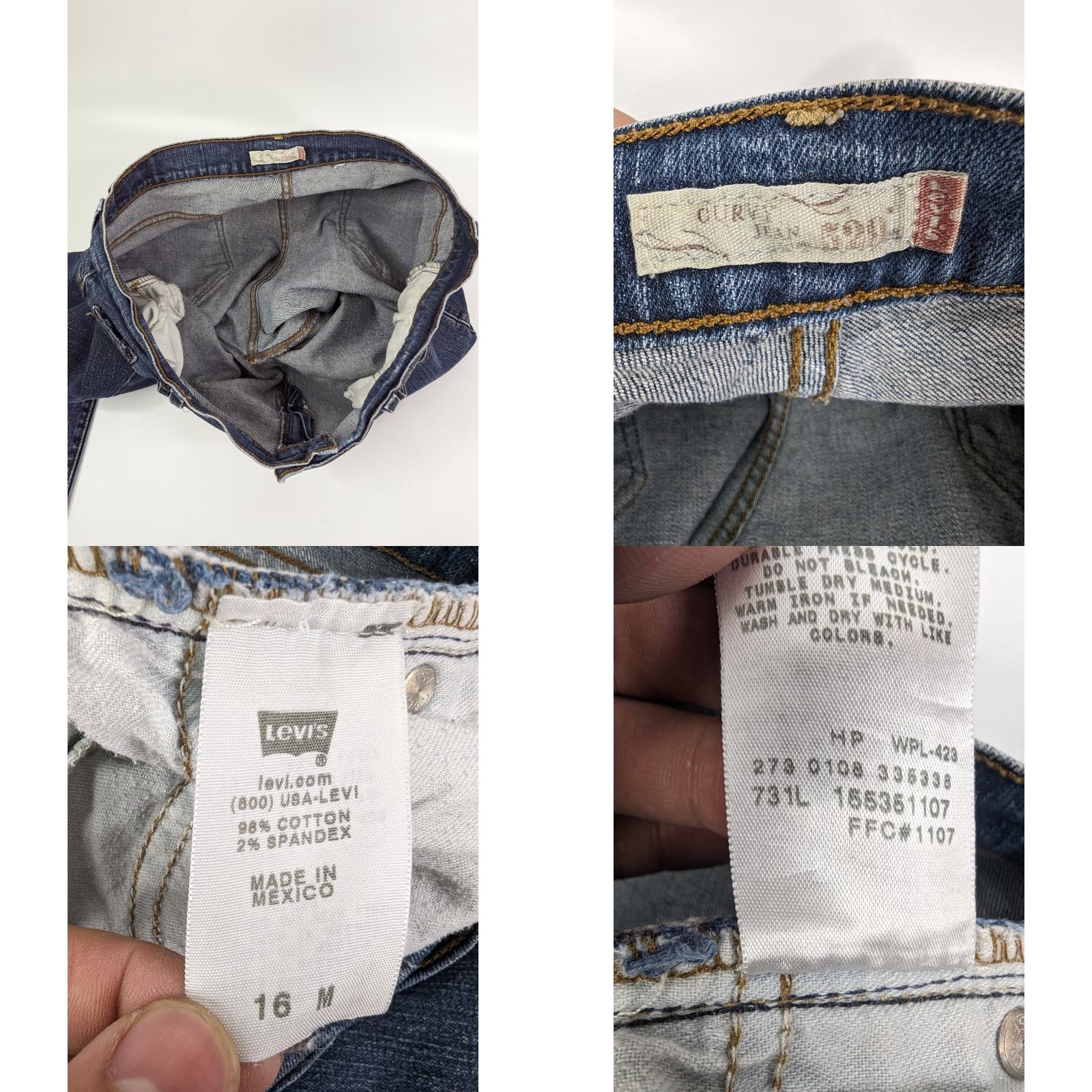 Levi's Levi's 529 Jeans Women Regular Bootcut Distressed Medium Wash Blue Size 16 Size 38" / US 16 / IT 52 - 9 Thumbnail
