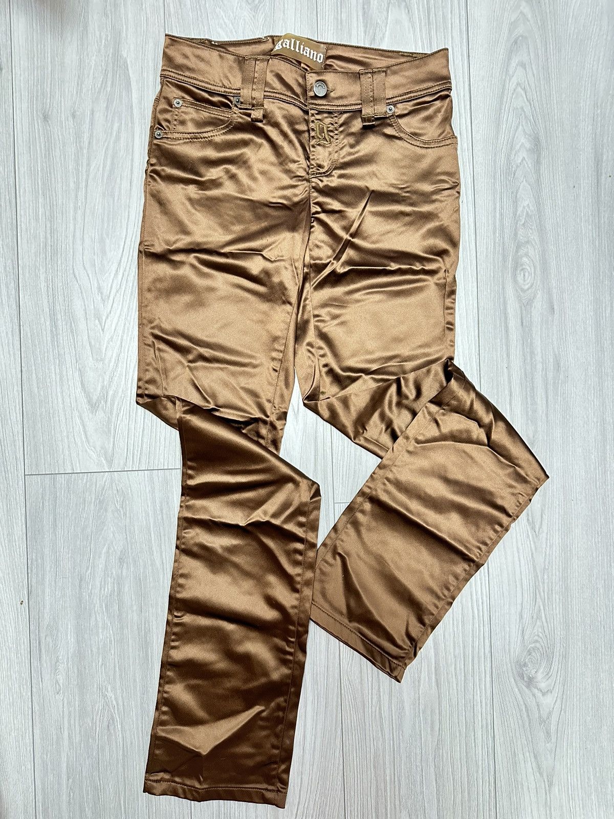 Designer × John Galliano John Galliano Vintage Women's Satin Trousers Pants Size 28" / US 6 / IT 42 - 1 Thumbnail