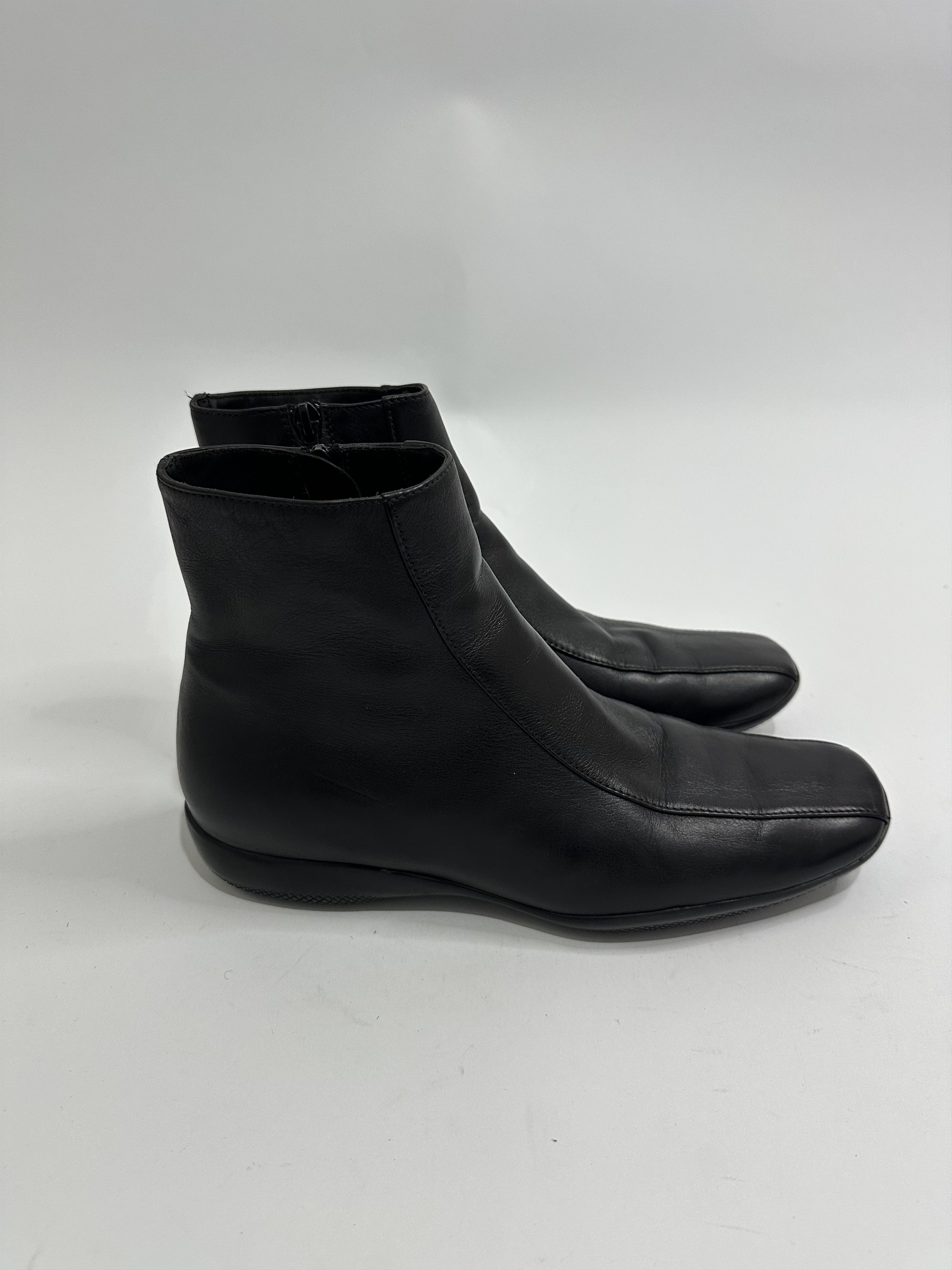 Miu Miu × Prada × Vintage Vintage PRADA Women's Leather Linea Rossa Boots Size 39.5 EU Size US 9.5 / IT 39.5 - 3 Thumbnail