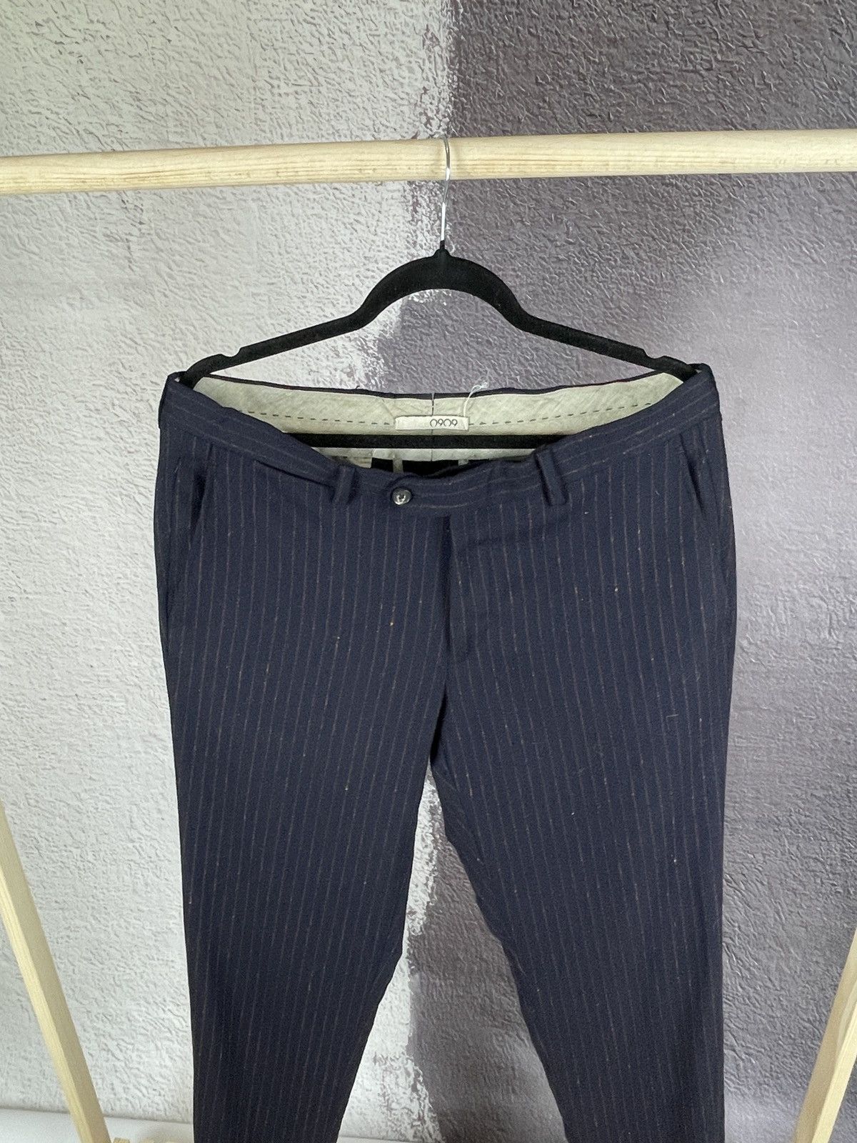 Other 0909 striped wool navy blue set vest + pants suit Size 40R - 12 Thumbnail