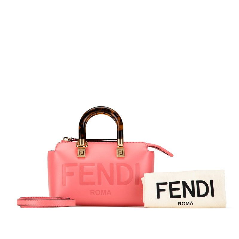 Fendi Fendi Fendi By The Way Mini Handbag 2WAY 8BS067 Pink Calf Leather Leather Handbag 8BS067 in Excellent Condition Size ONE SIZE - 1 Thumbnail