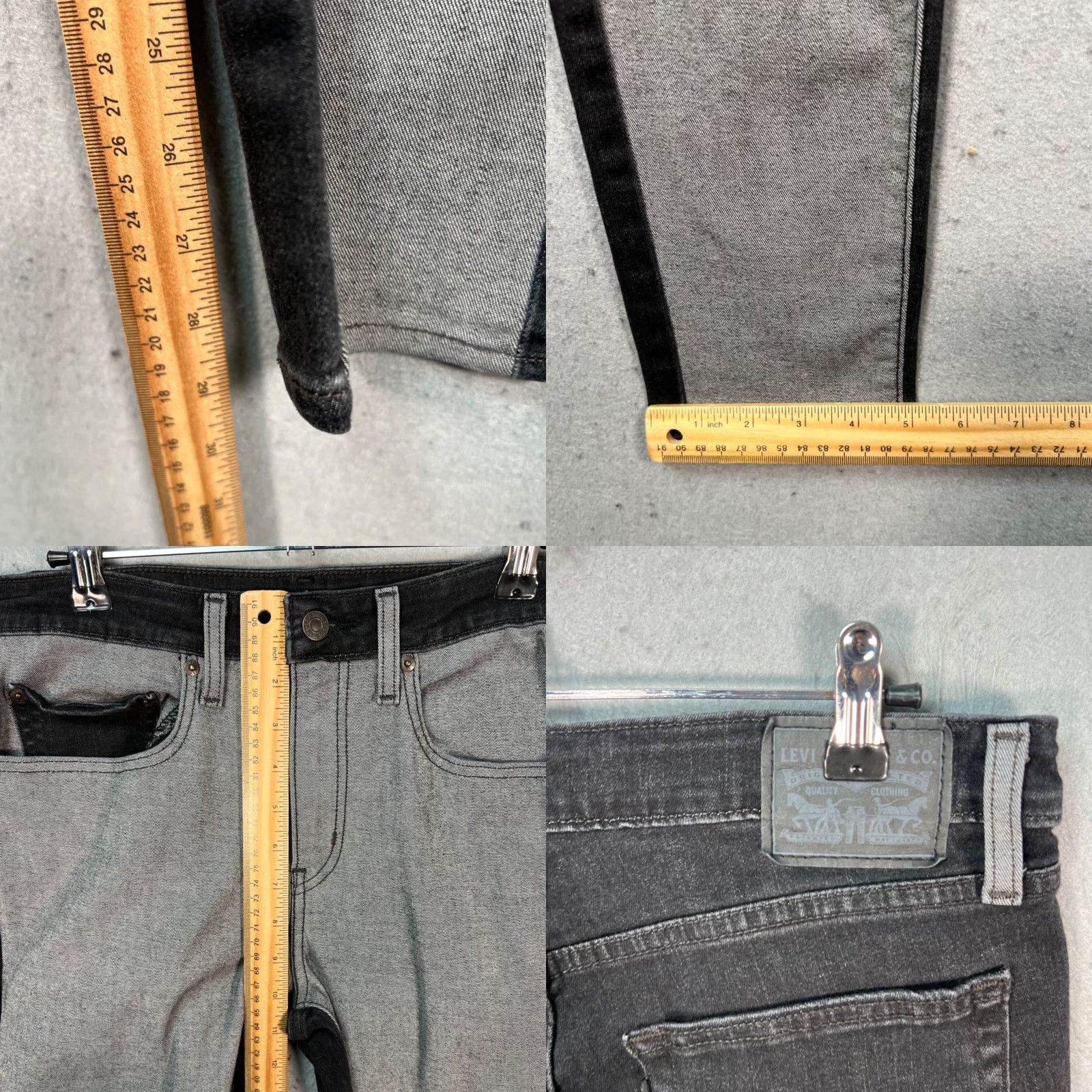 Levi's Levi's 721 Jeans Womens Size 30 High Rise Skinny Denim Gray/Black Cotton Blend 5-Pocket Stretch Modern Size 30" / US 8 / IT 44 - 8 Thumbnail