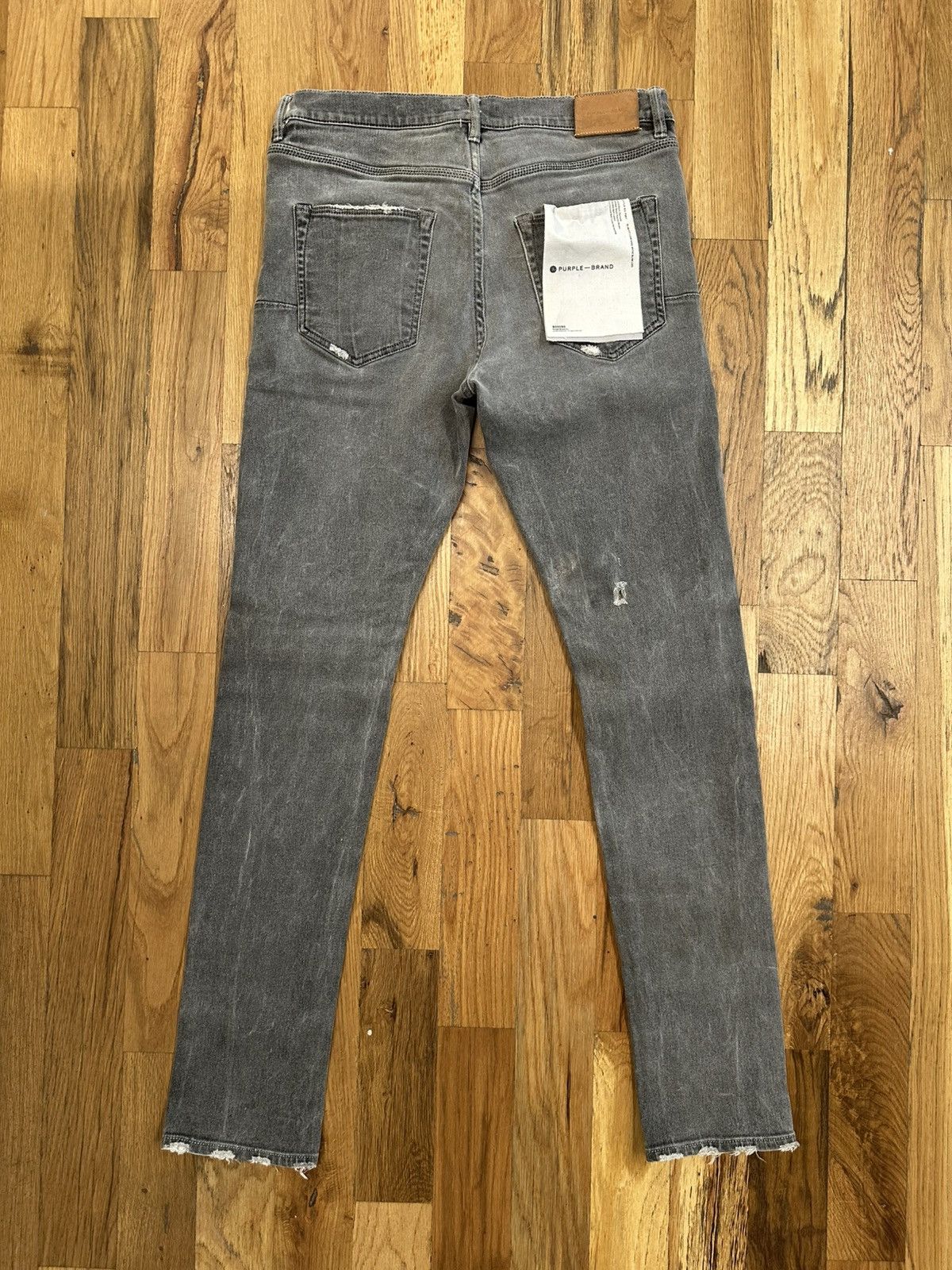 Purple Brand Purple Brand Knee Hole Grey Denim Jeans Size 34 Size US 34 / EU 50 - 2 Thumbnail