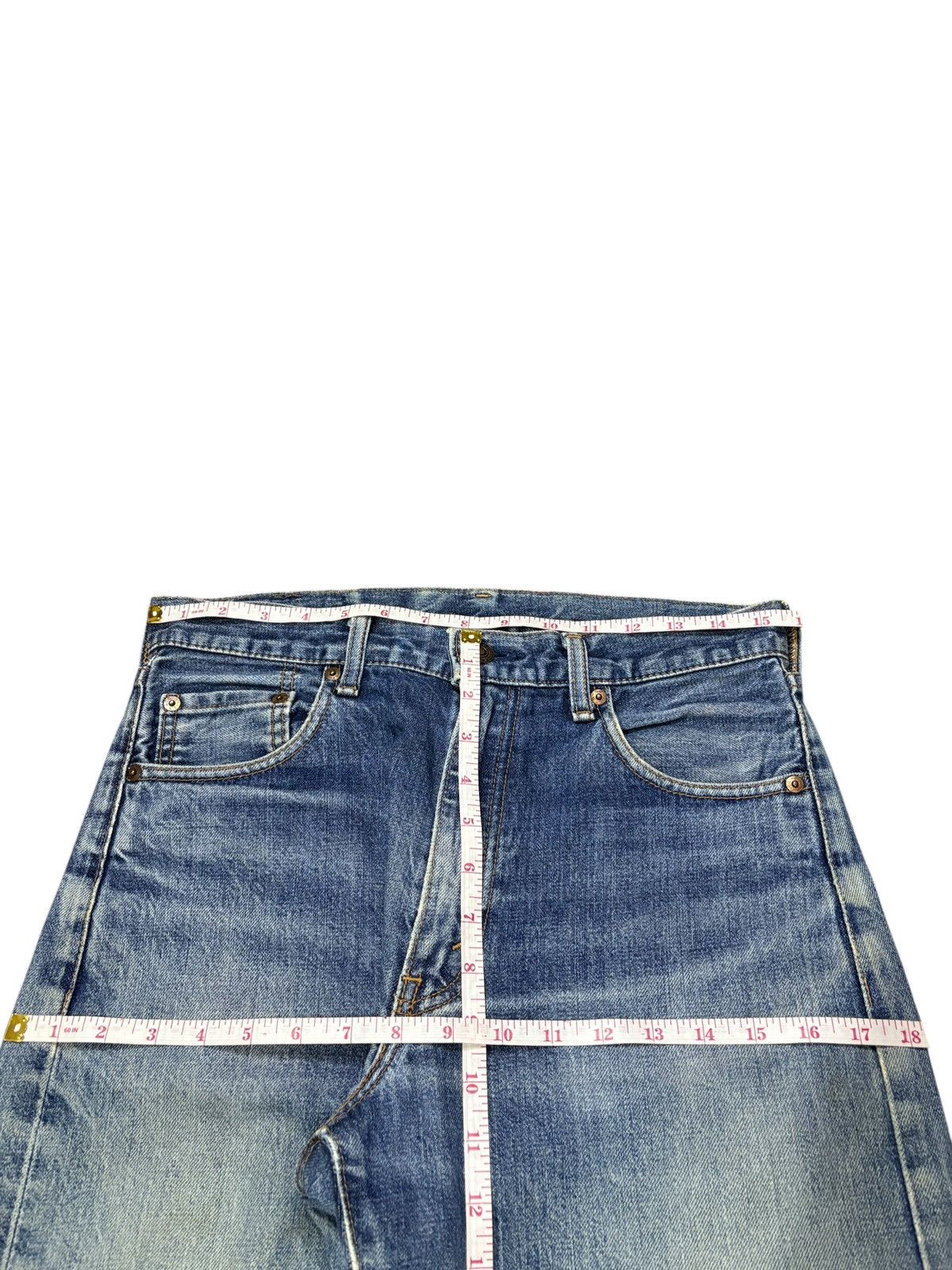 LVC × Levi's × Levi's Vintage Clothing Vintage 80s Levis 503B Big E Selvedge Distress Baggy Jeans Size US 31 - 13 Thumbnail