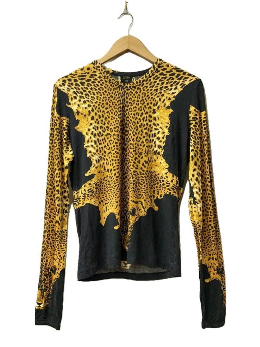 image of Jean Paul Gaultier Cheetah Rug Long Sleeve Tee in Black, Men's (Size Medium)