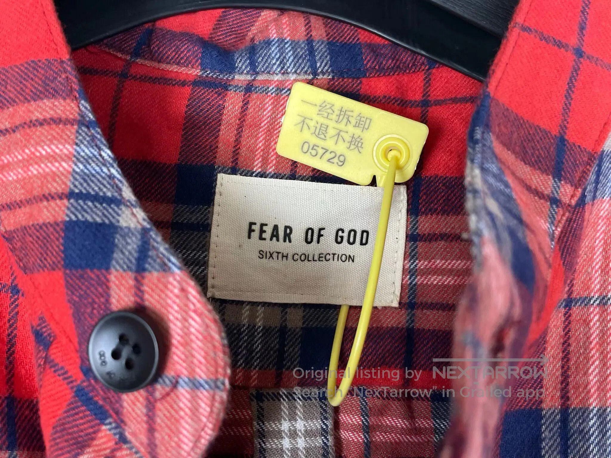 Fear of God FEAR OF GOD Main Line Plaid Long Sleeve Henry Neck Shirt Size US M / EU 48-50 / 2 - 6 Thumbnail