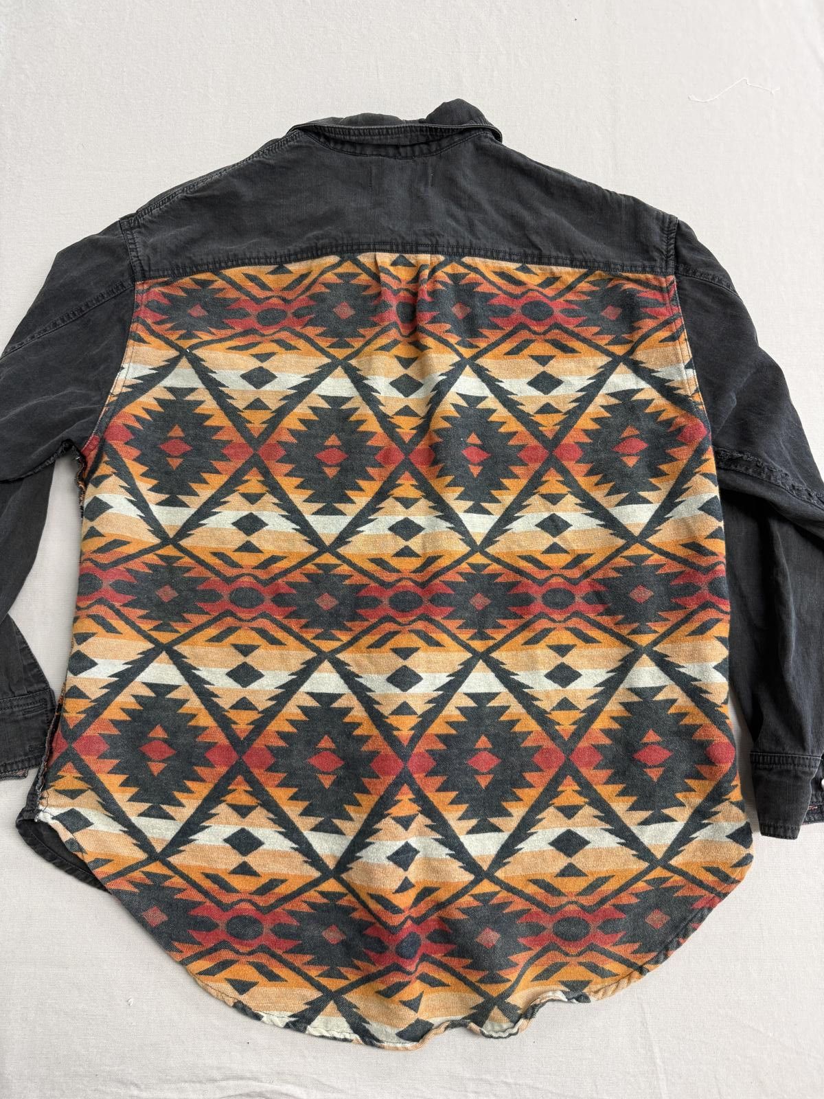 Other Women's Free People Black Denim Aztec Jacket We the Free - S Size S / US 4 / IT 40 - 1 Thumbnail