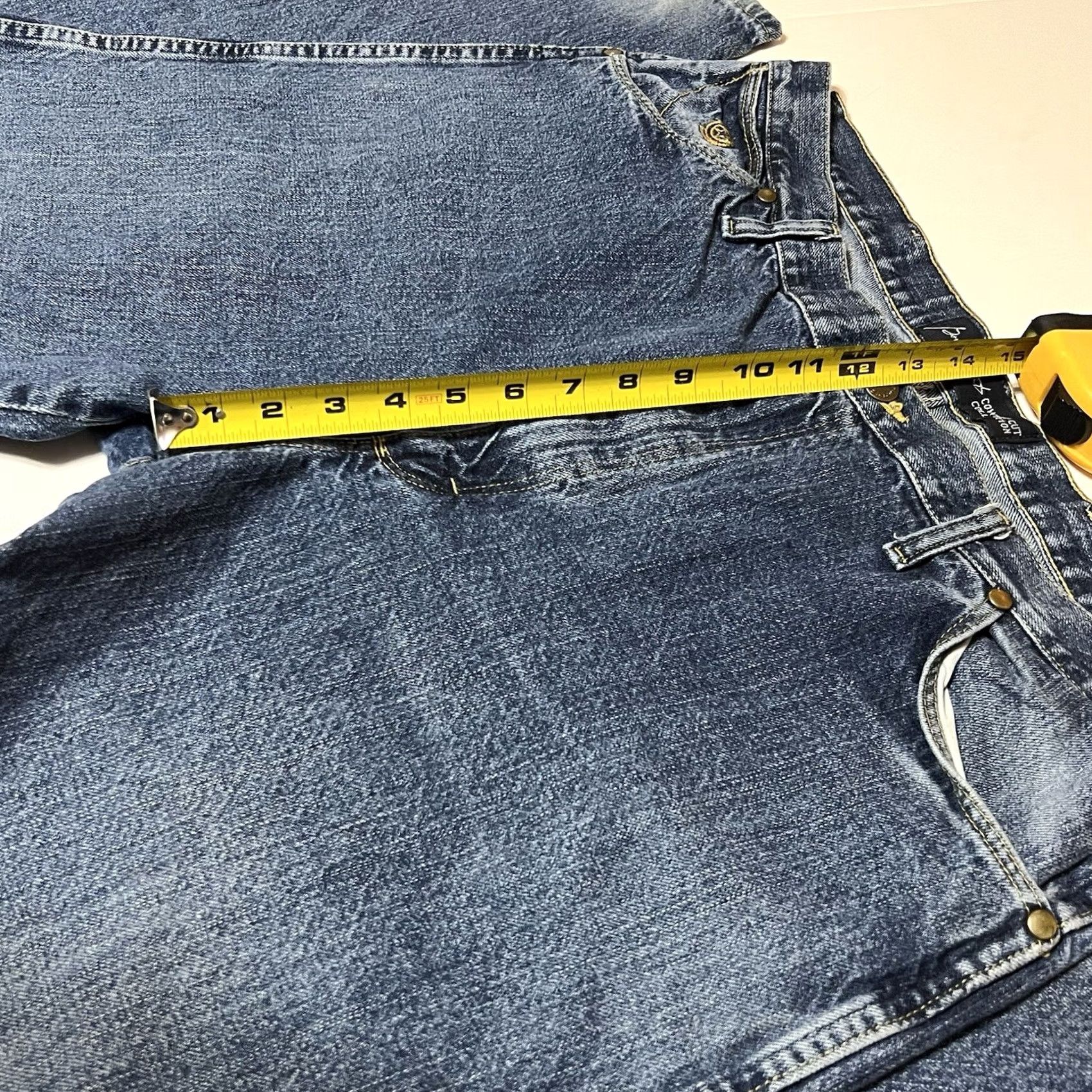 Wrangler Wrangler Cowboy Cut Jeans Straight Denim 40x30 Blue Distressed Mens Regular 40in Inseam Cowboy Southwestern Logo Distressed 13MGSDS Size US 40 / EU 56 - 4 Thumbnail
