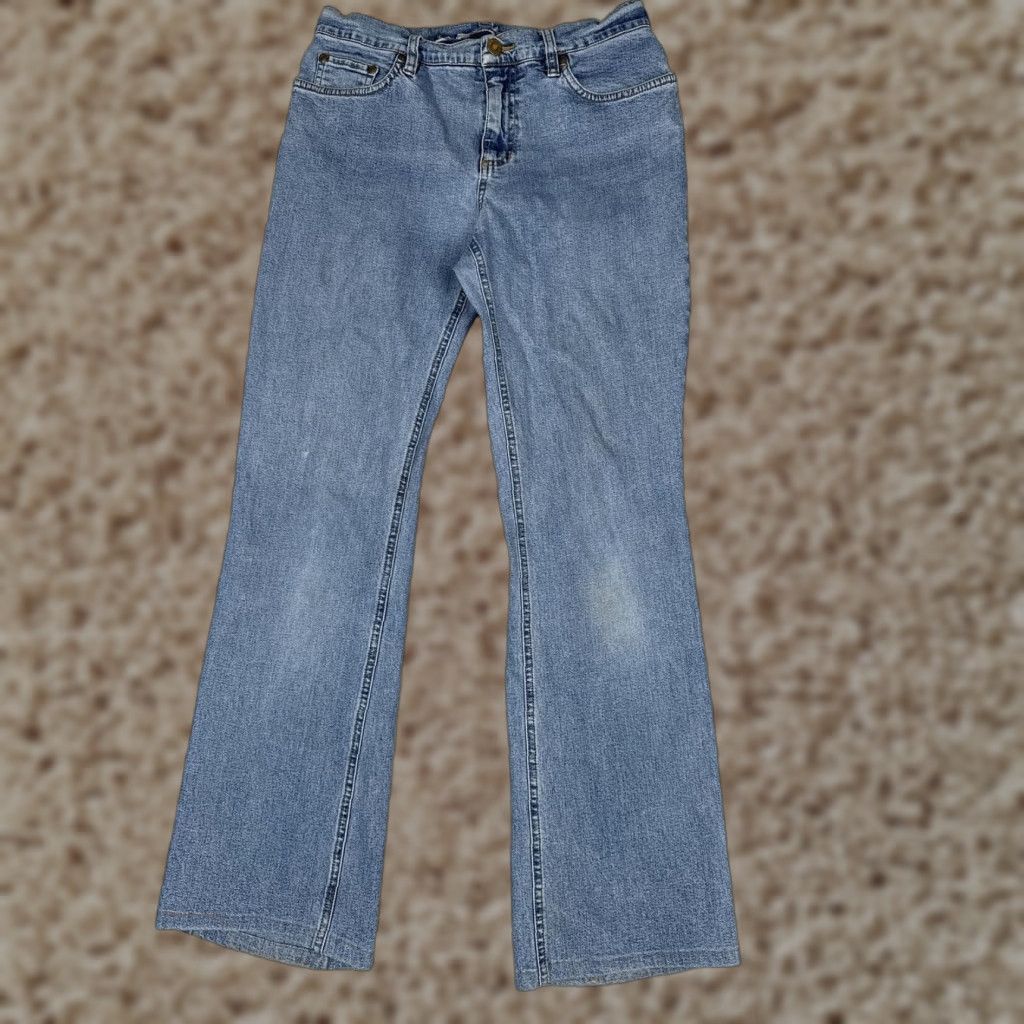 Jones New York Jones New York Jeans Womens 27x29 Blue Medium Wash High Rise Straight Denim Stretch Pants Regular 5-Pocket Womens Mens Girls Size 27" / US 4 / IT 40 - 1 Thumbnail