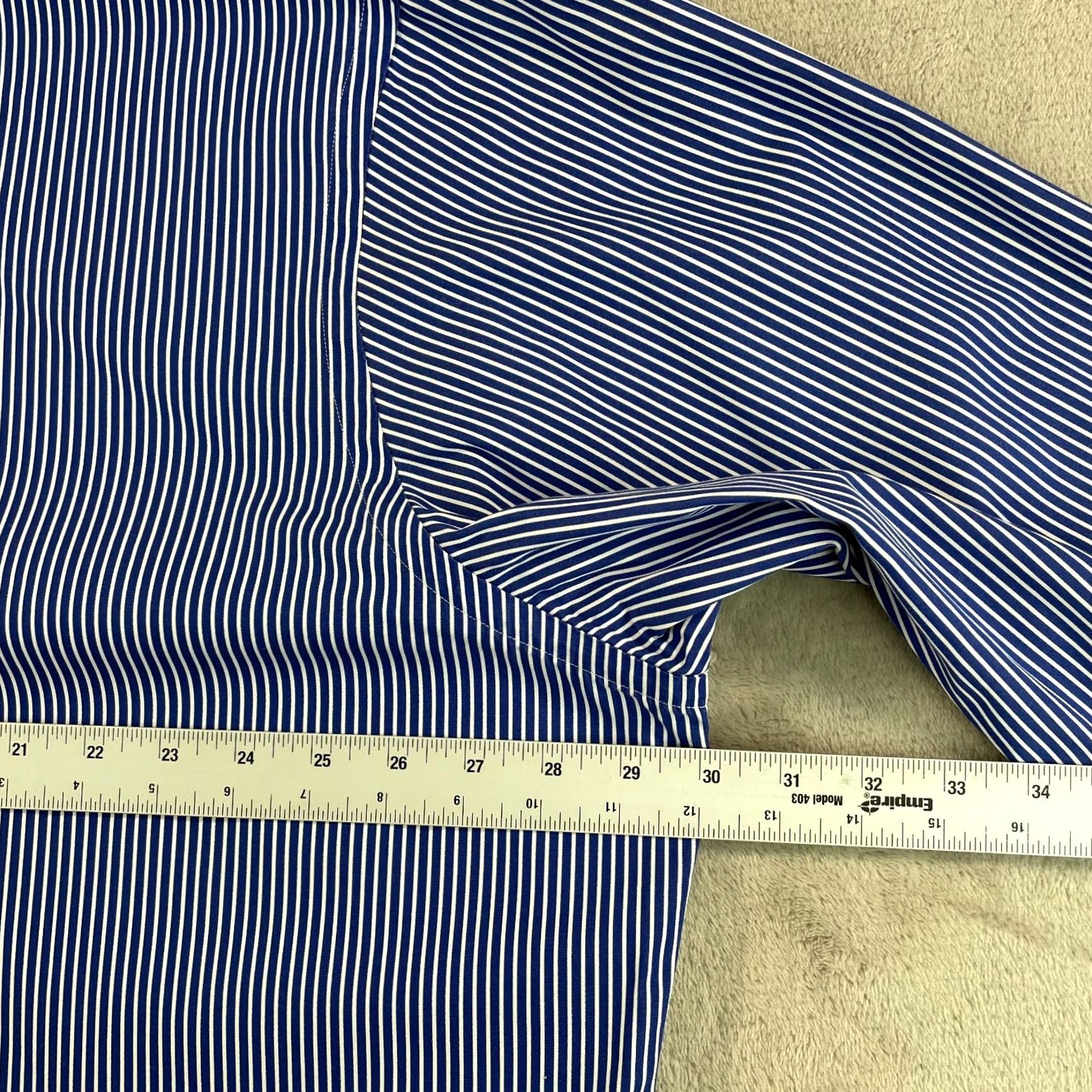 Polo Ralph Lauren Polo Ralph Lauren Shirt Men 2XLT Blue Striped Classic Oxford Button-Up Short Sleeve Dress Shirt Size US XXL / EU 58 / 5 - 5 Thumbnail