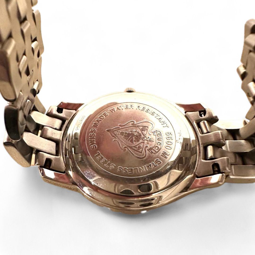 Gucci Gucci - 5500M silver watch clock vintage black interface Size ONE SIZE - 4 Thumbnail