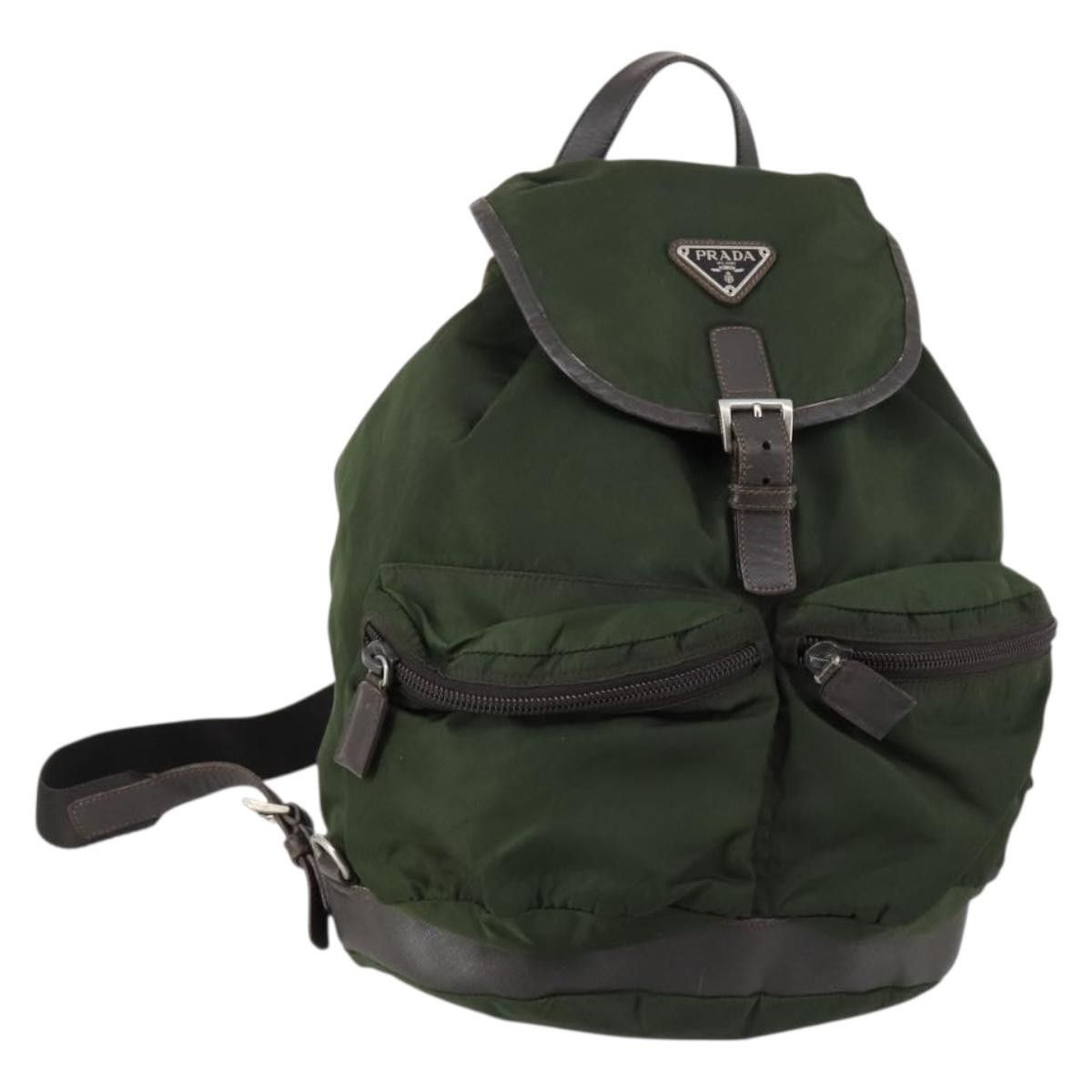 Prada Prada Double Front Pocket Backpack Tessuto Size ONE SIZE - 1 Thumbnail