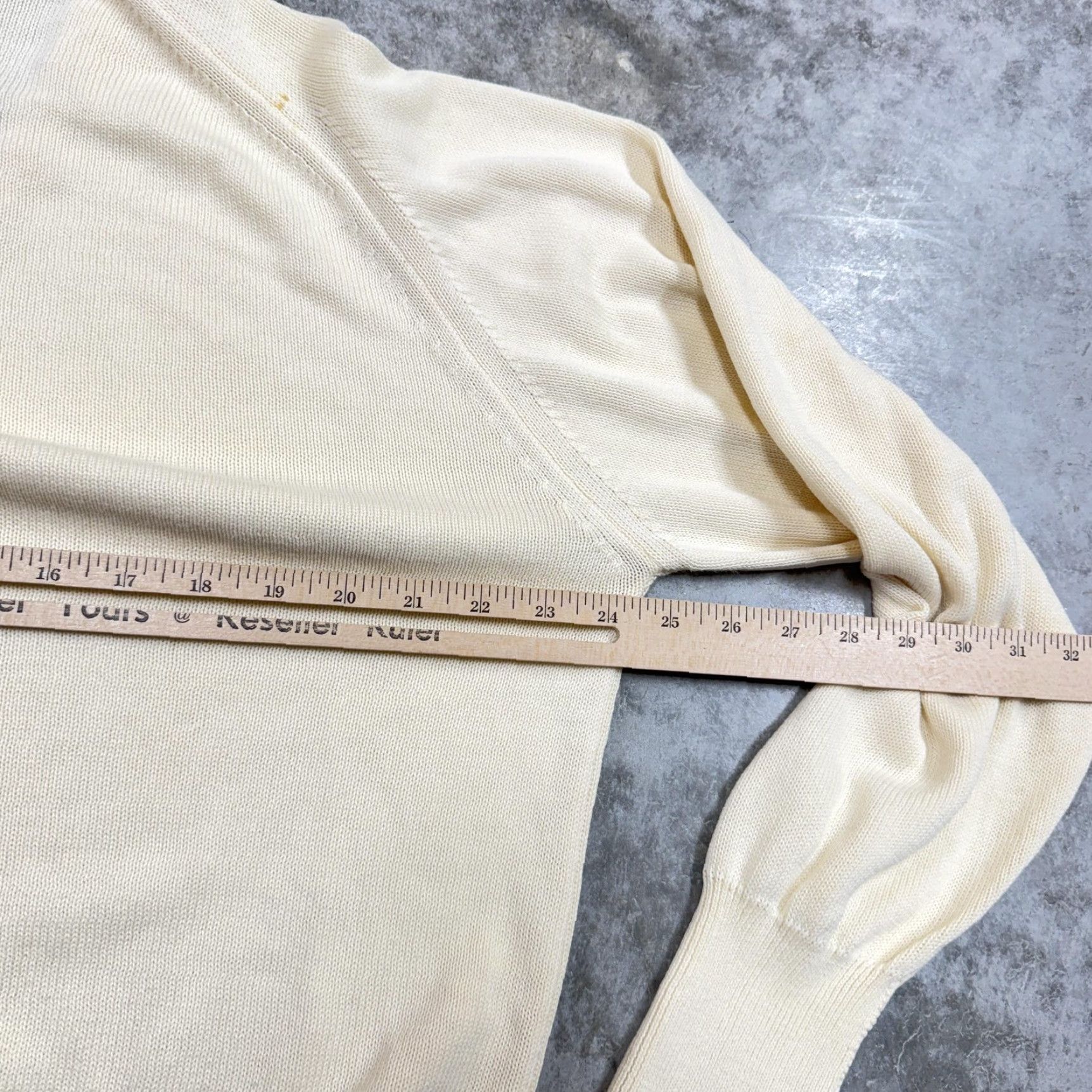 Vintage VINTAGE Michael Thomas Sweater Mens Large White V-Neck Cotton Knit Pullover Size US L / EU 52-54 / 3 - 4 Thumbnail