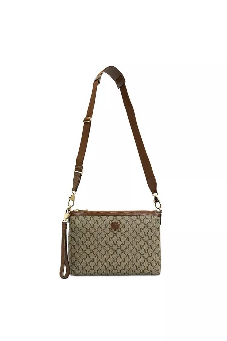 Gucci GUCCI Interlock G Beige/Ebony GG Canvas Messenger Bag Size ONE SIZE - 1 Thumbnail