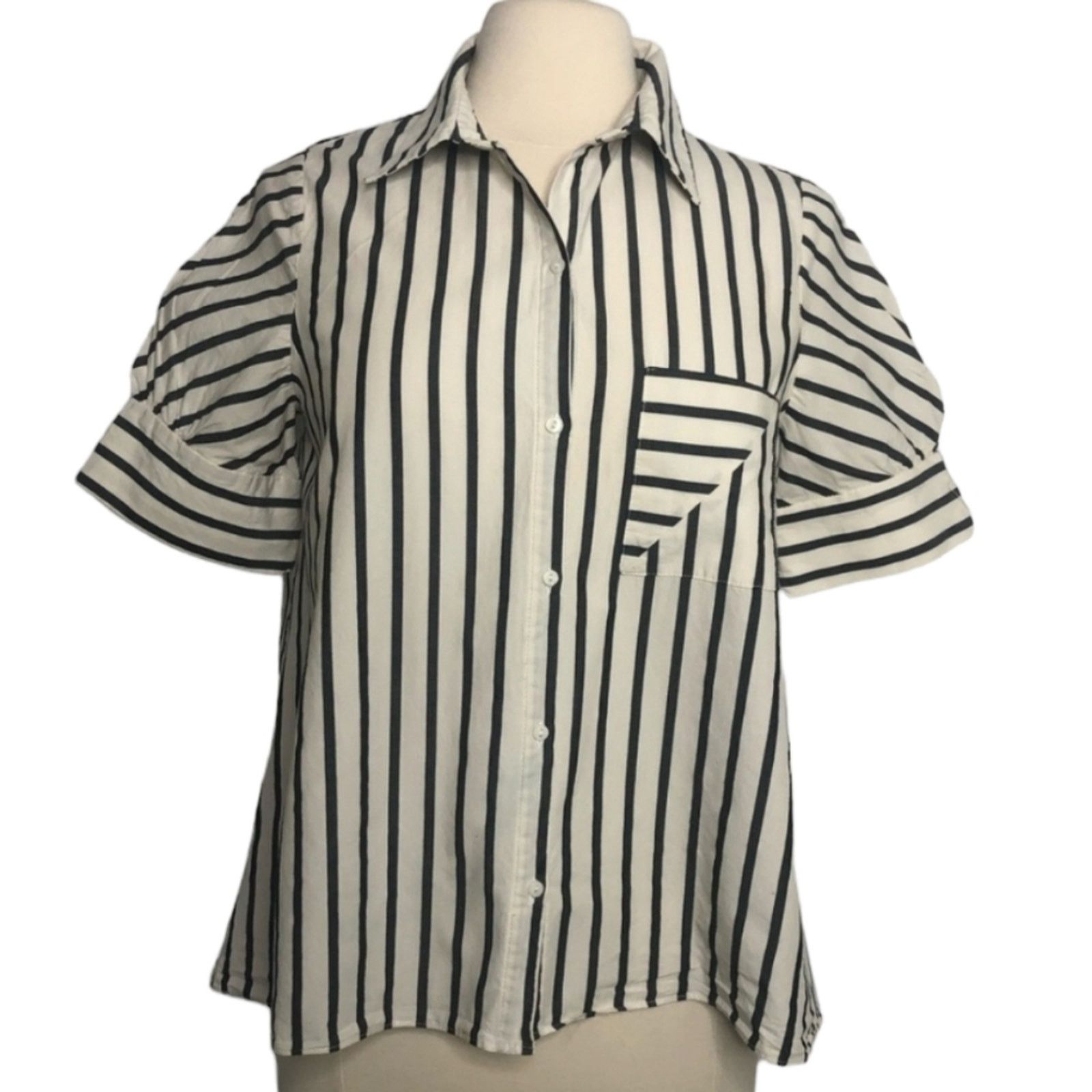 Zara Zara Trafaluc Striped button down Blouse xs Size XS / US 0-2 / IT 36-38 - 6 Thumbnail