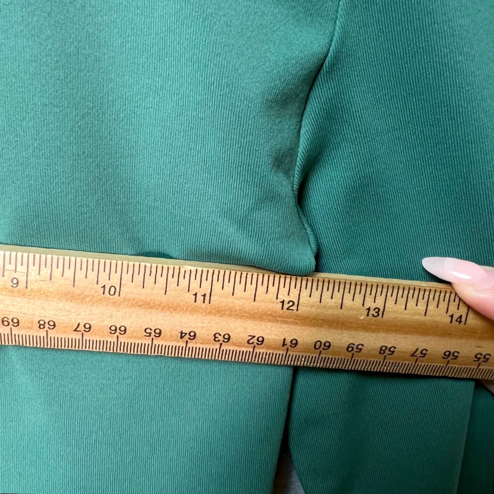 Vintage Babaton Womens Small Green Long Sleeve Mock Neck Cropped T-Shirt Nylon Blend Top Size S / US 4 / IT 40 - 5 Thumbnail