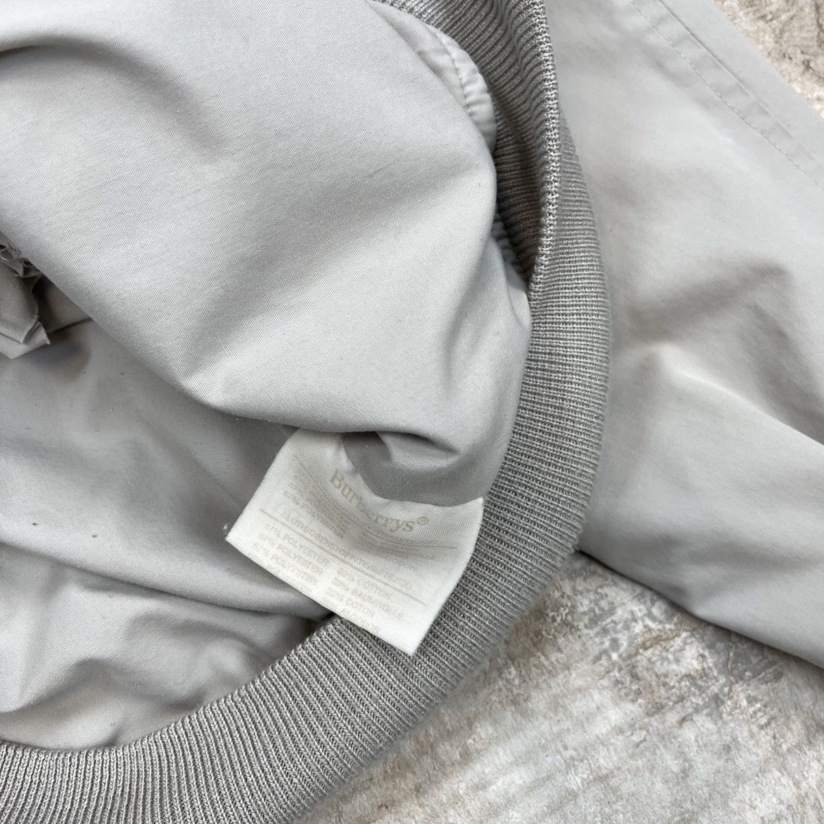 Burberry × Vintage BURBERRY LIGHT BOMBER JACKET GREY LOGO Size US M / EU 48-50 / 2 - 10 Thumbnail
