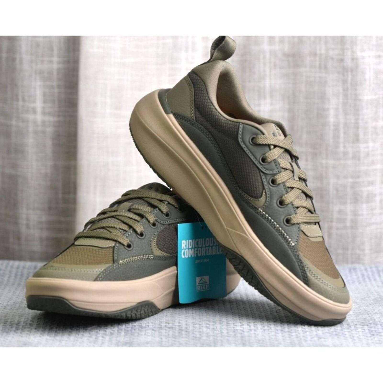 REEF REEF Men's Fanning Lightweight | Bottle Opener | Olive/Tan Size US 8 / EU 41 - 12 Thumbnail
