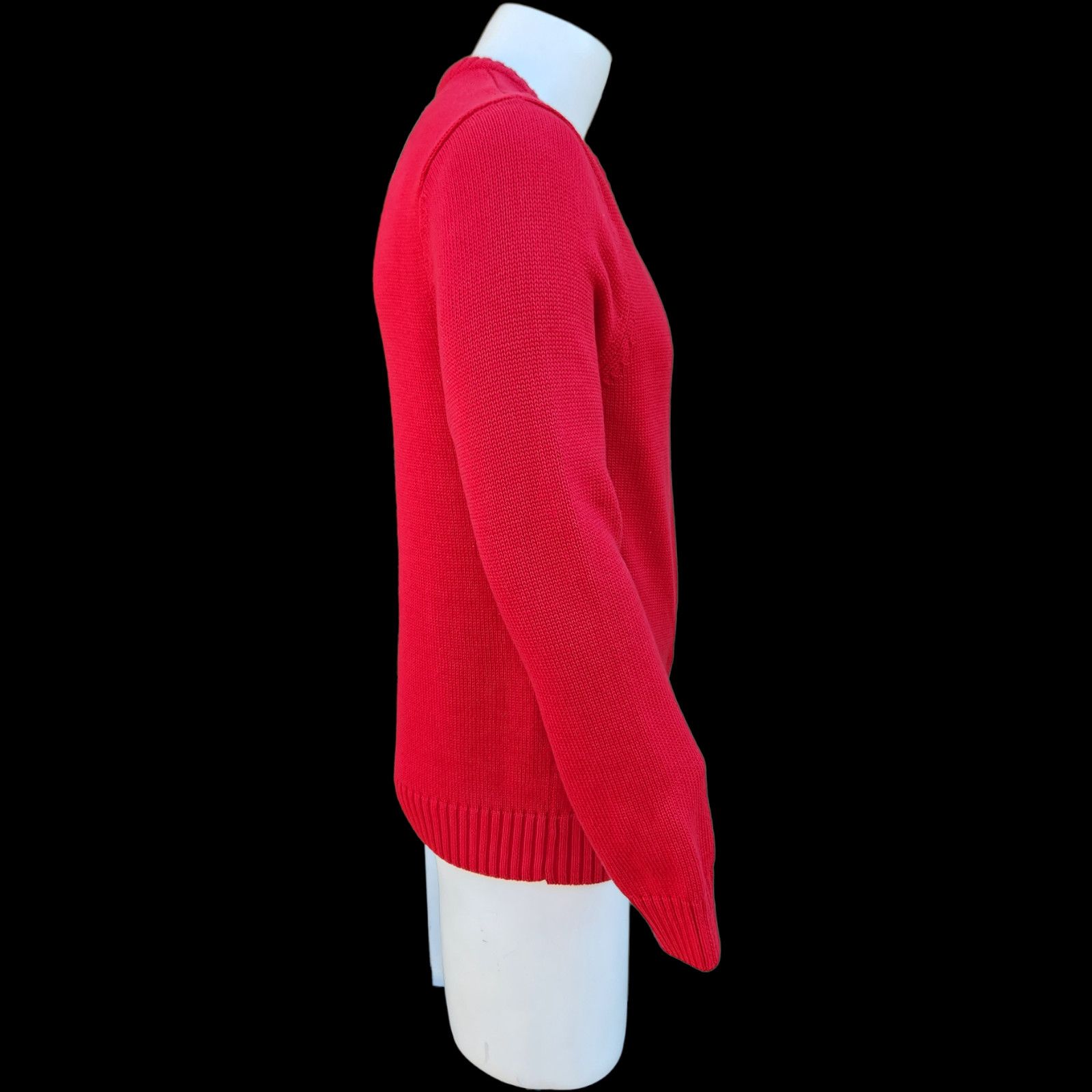 Chaps Men's Chaps V-Neck Cotton Sweater (63443) Red - Tag Size M Size US M / EU 48-50 / 2 - 5 Thumbnail