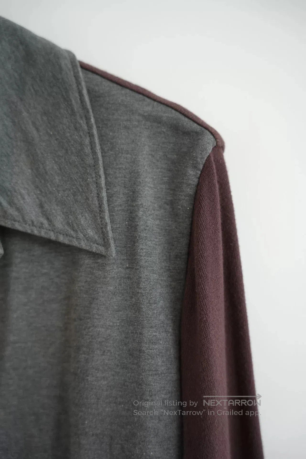 Yohji Yamamoto gray and brown patchwork shirt. Size US M / EU 48-50 / 2 - 6 Thumbnail