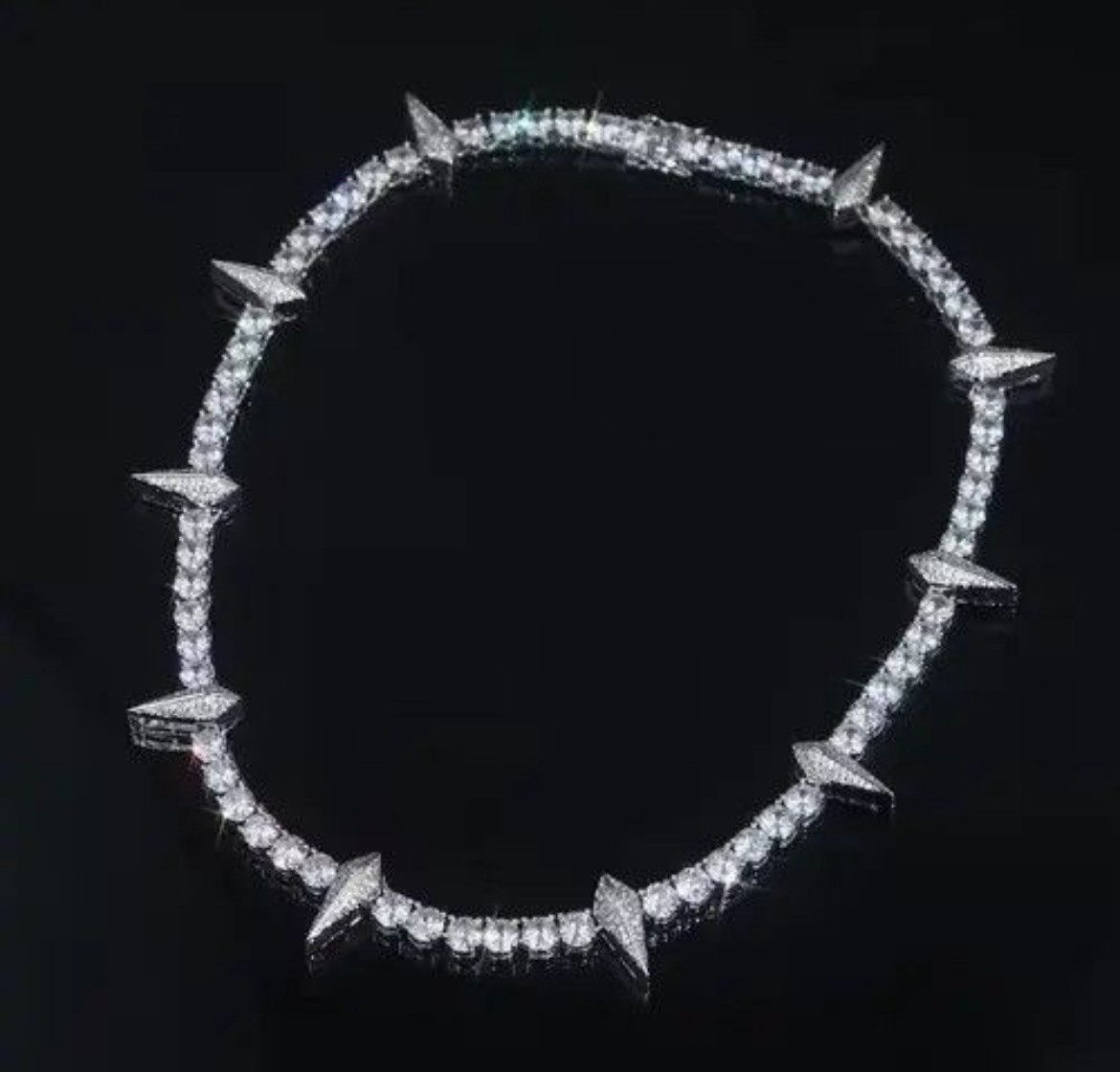 Jewelry 20" Tennis Chain Spike Charm Necklace🔥🔥🔥 Size ONE SIZE - 2 Thumbnail