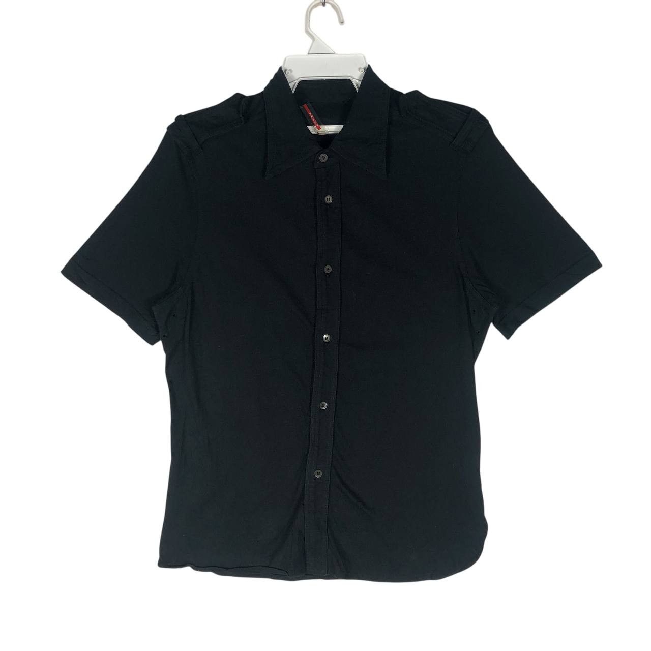 Prada Vintage Prada Button Up Collar T-Shirt Size US S / EU 44-46 / 1 - 1 Thumbnail