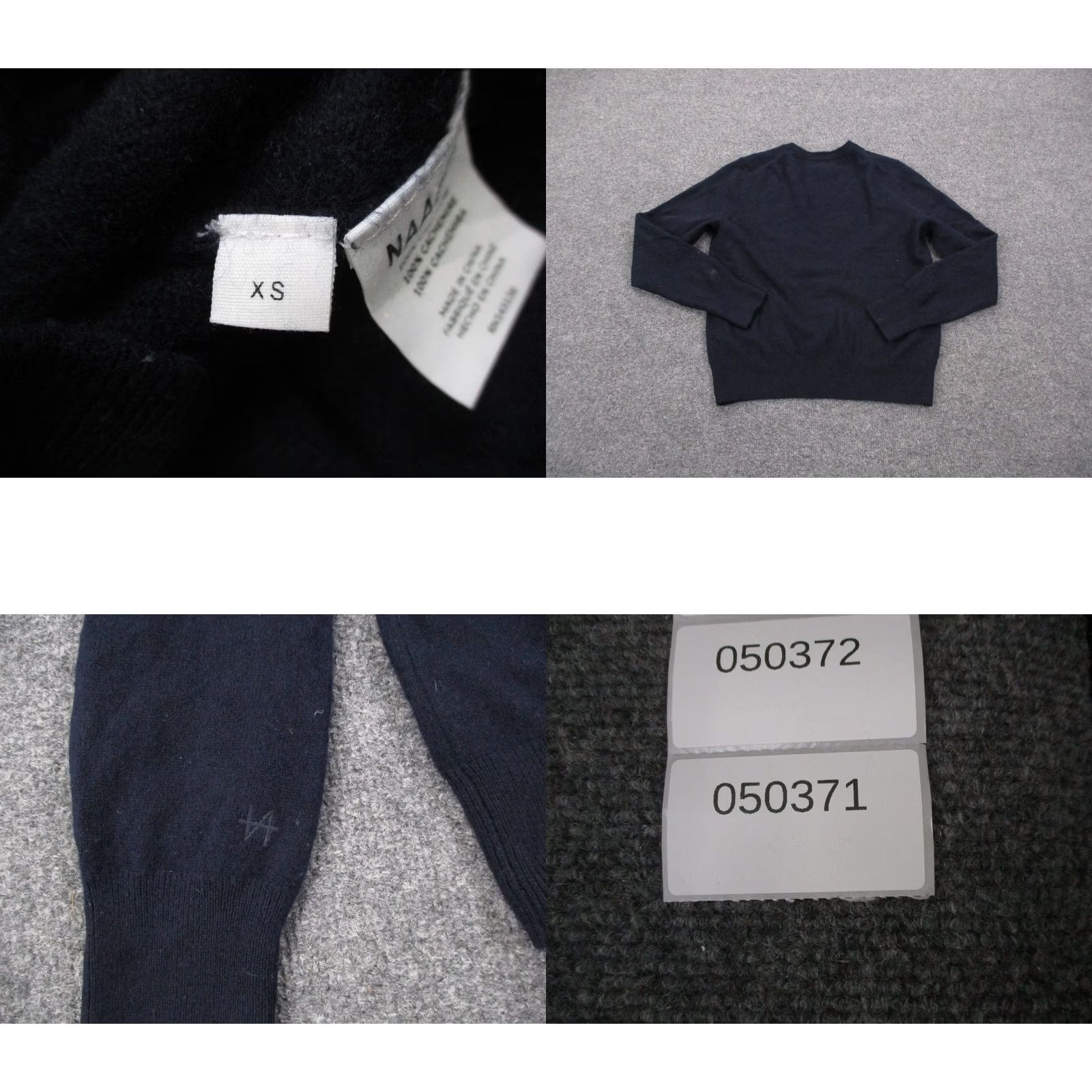 NAADAM Naadan Sweater Womens XS Navy Blue Pullover Crew Neck Casual Lightweight Knit Wool Black 90s Outdoor Womens Size XS / US 0-2 / IT 36-38 - 8 Thumbnail