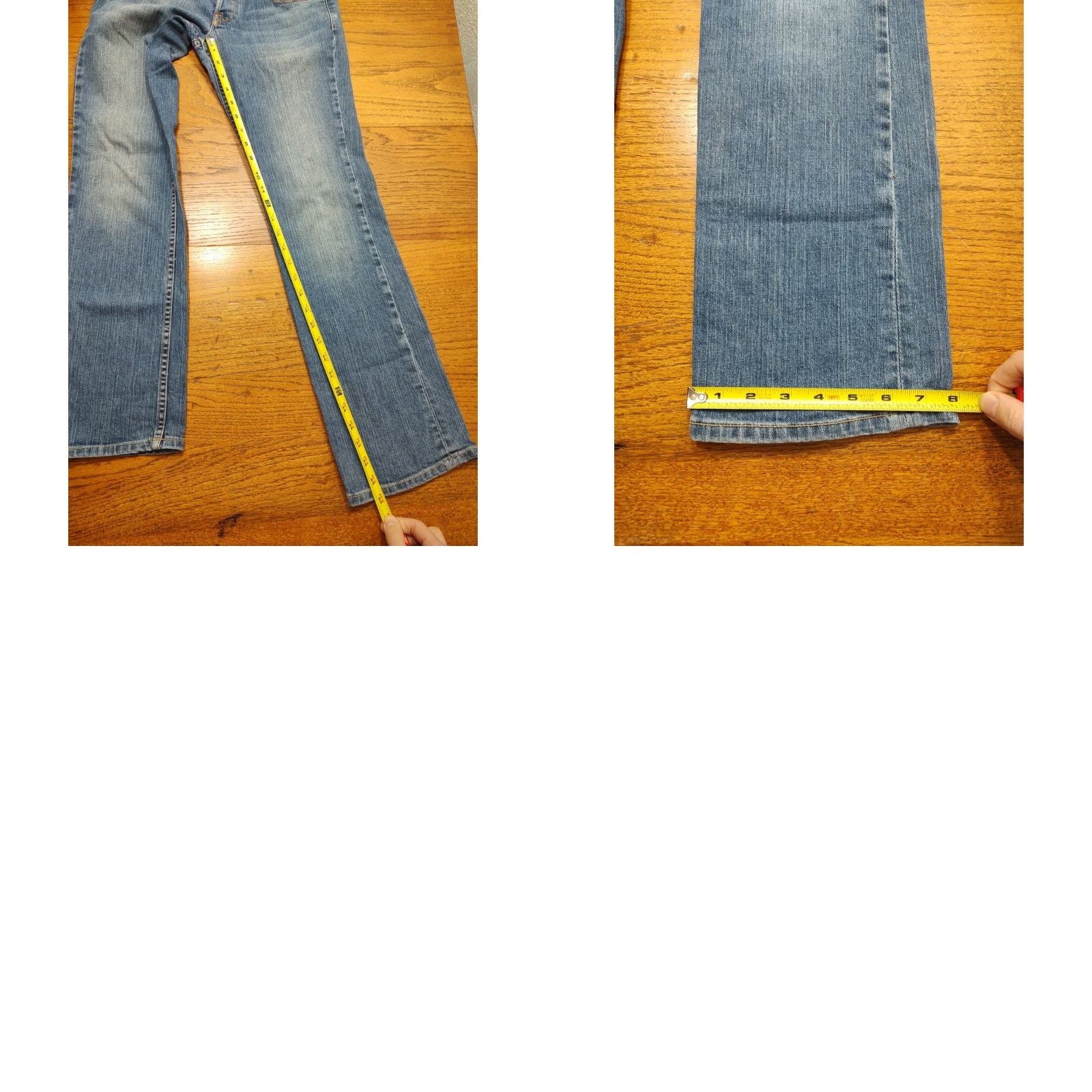 J Brand VINTAGE Lucky Brand by Gene Montesano Jeans Womens 0 X 30 In Light Blue Candy Cuffed Cropped Button Fly 5-Pocket Denim Bohemian Flower USA Size ONE SIZE - 9 Thumbnail