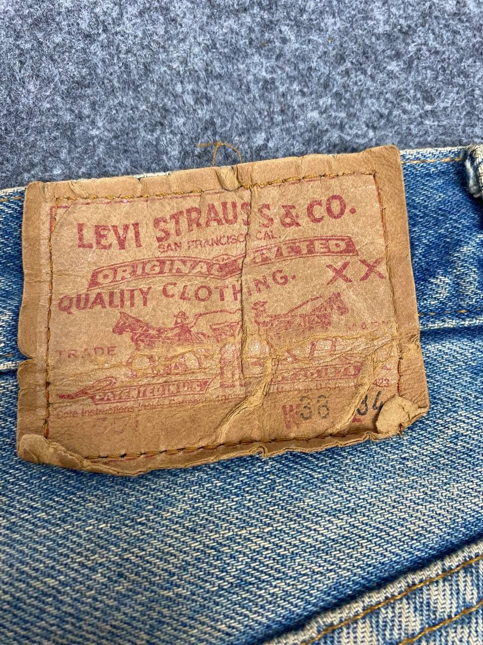 Levi's vintage levis 501-0000 distressed denim nice design Size US 38 / EU 54 - 5 Thumbnail