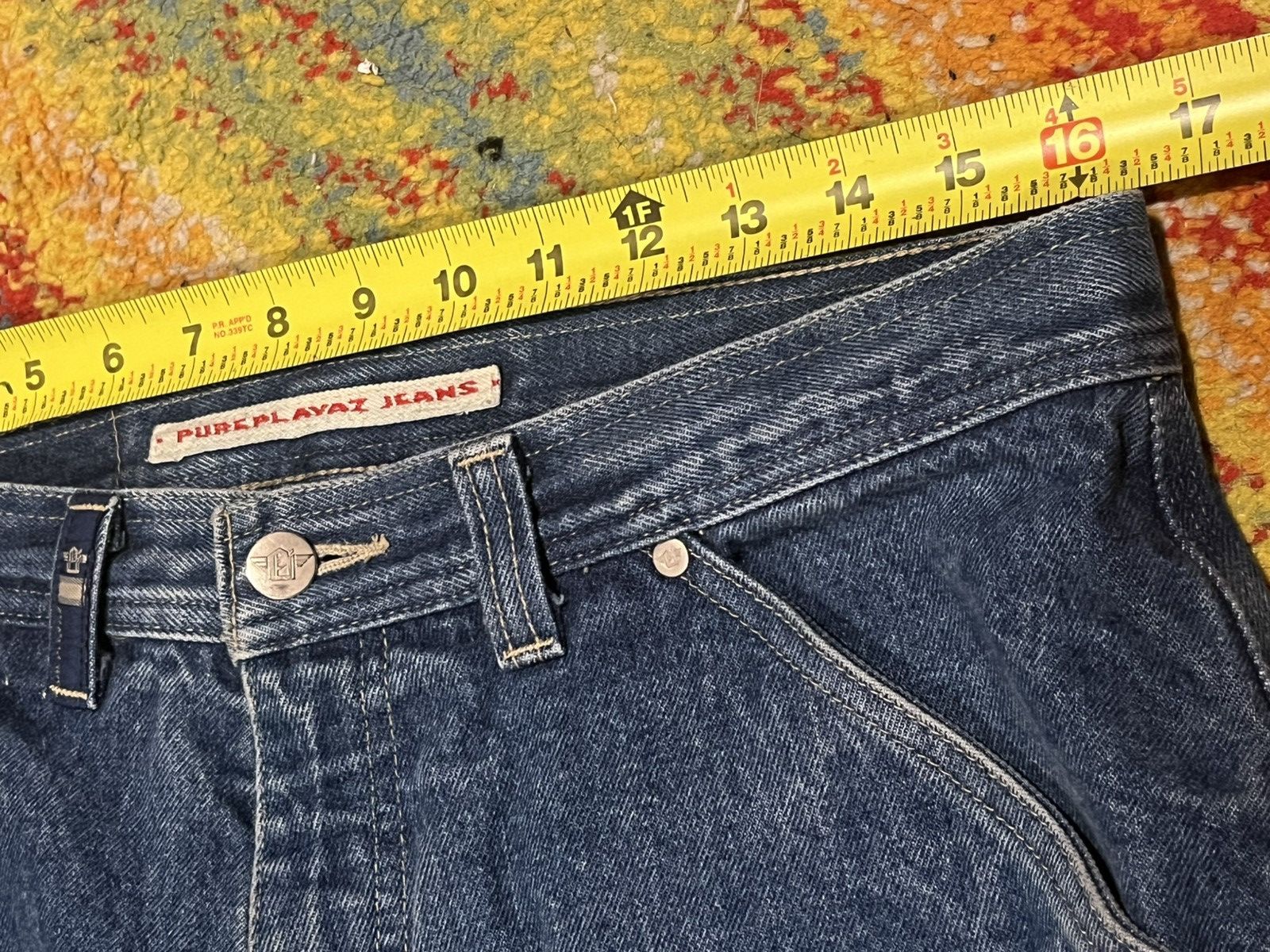 Vintage Vintage 90’s PurePlayaz Double Knees 34x32 Dark Wash Skaters Size US 34 / EU 50 - 6 Thumbnail