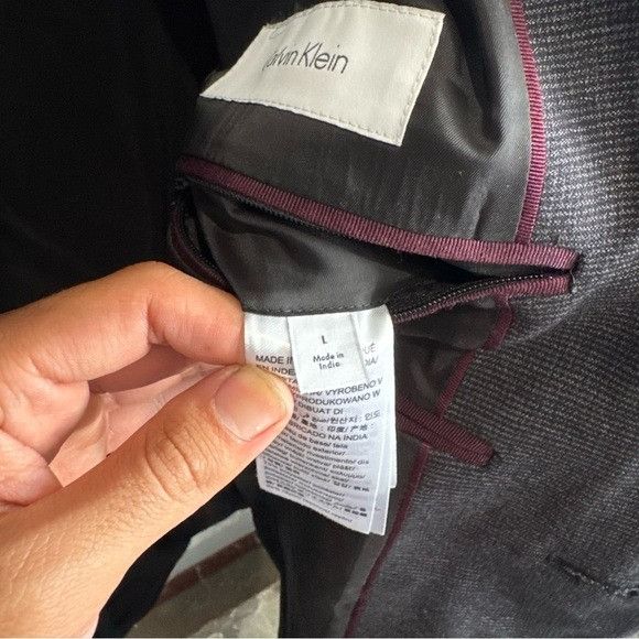 Calvin Klein Calvin Klein Charcoal Blazer Sz Large L Size 40R - 5 Thumbnail