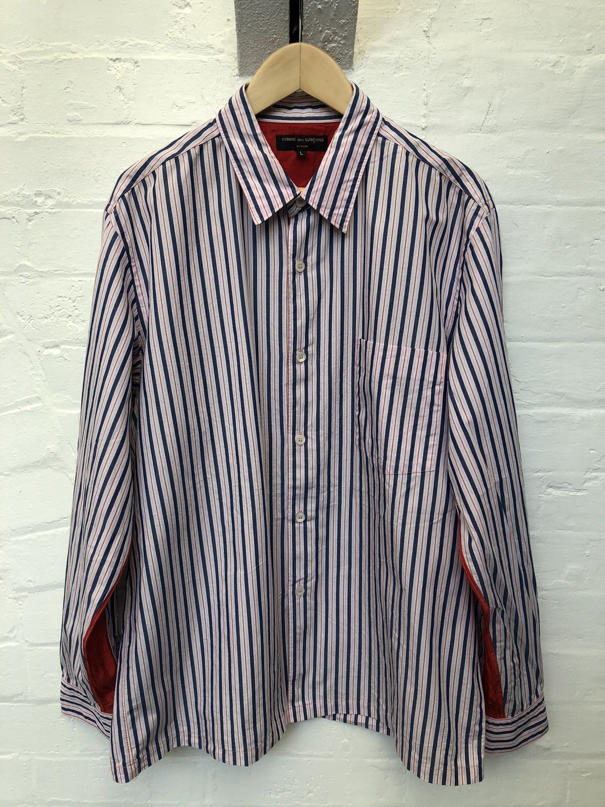Comme des Garcons Homme Comme des garçons homme striped shirt Size US L / EU 52-54 / 3 - 1 Thumbnail