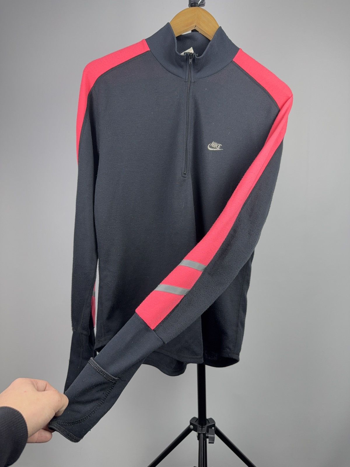 Nike 90s Vintage Nike Track Quarter Zip Reflective Pullover Y2K Size L / US 10 / IT 46 - 6 Thumbnail