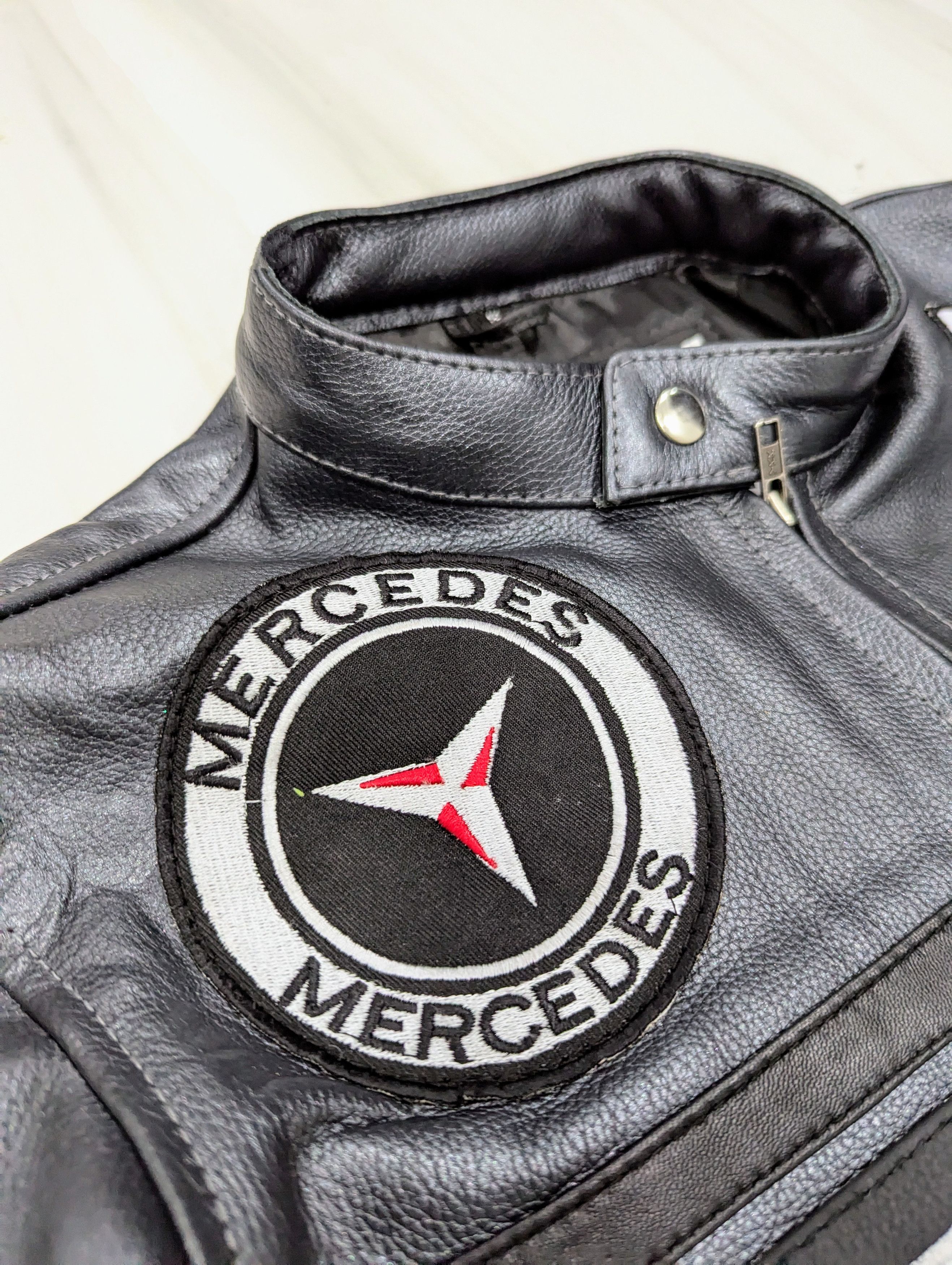 Formula 1 💥 Mercedes Benz 💥 Racing Leather Jacket Streetwear Cowhide Size US S / EU 44-46 / 1 - 8 Thumbnail
