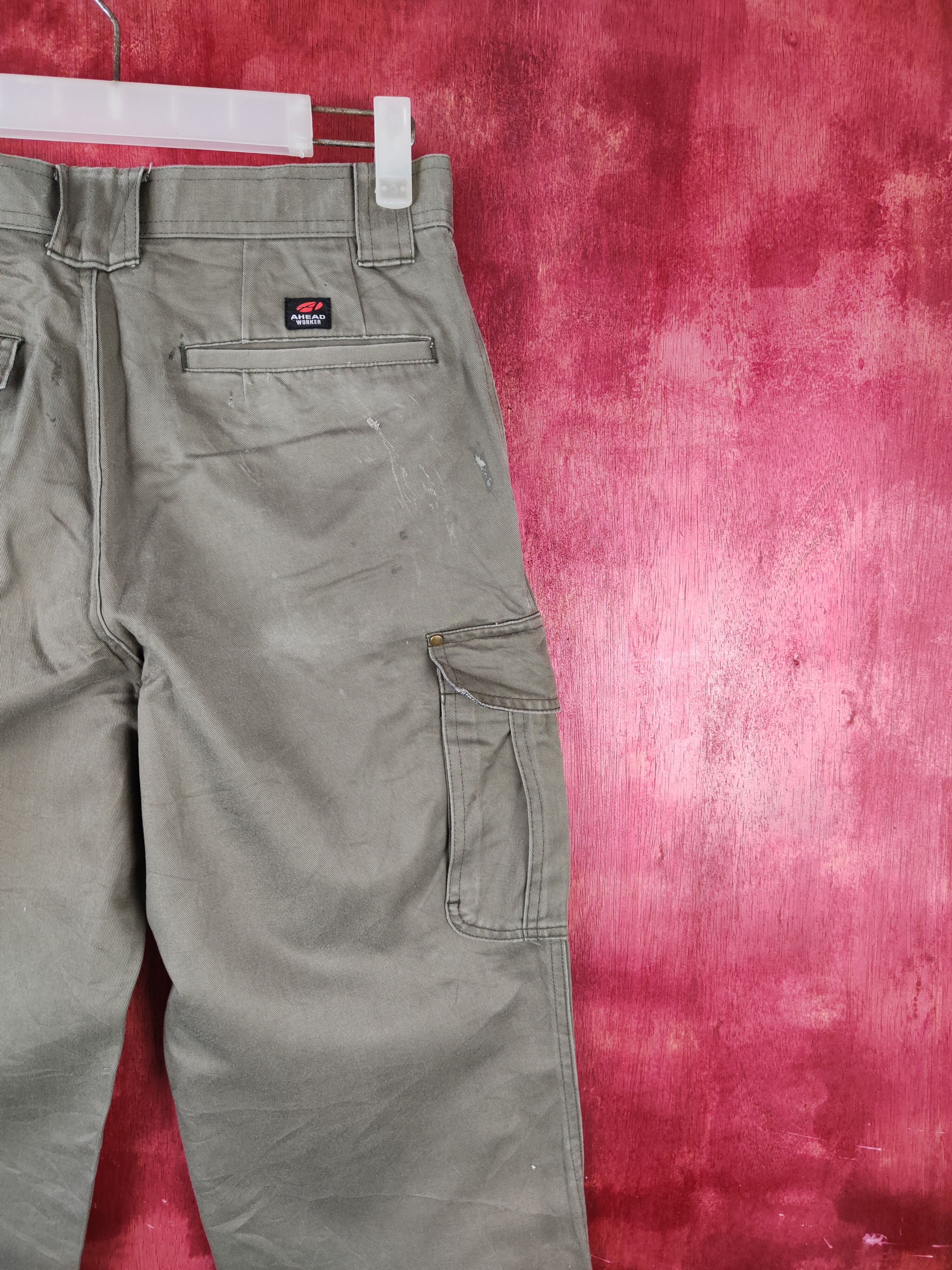 Japanese Brand Ahead Worker Olive Multipocket Tactical Cargo Pants #S1275 Size US 29 - 12 Thumbnail