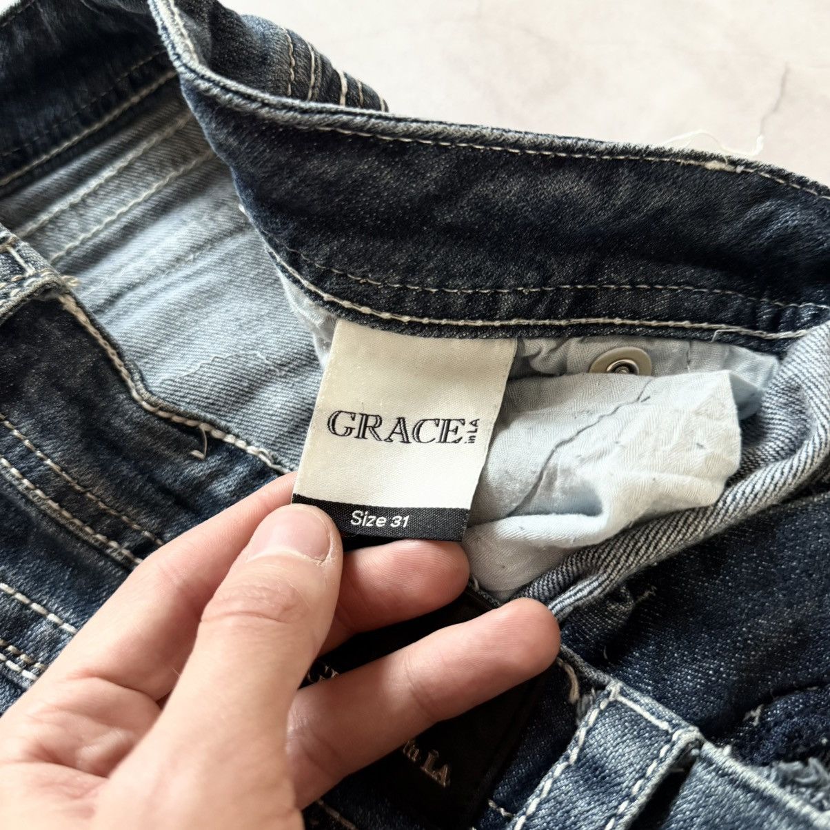 Undercover Y2K Crosses Hysteric Glamour Style ERD Jeans Ed Hardy Vibe Size 31" - 10 Thumbnail
