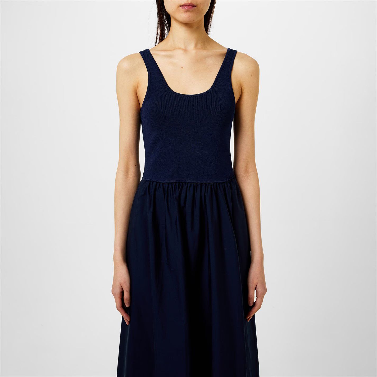 Polo Ralph Lauren o1g2r1mq0825 Zaha Midi Dress in Cruise Navy Size L / US 10 / IT 46 - 5 Thumbnail