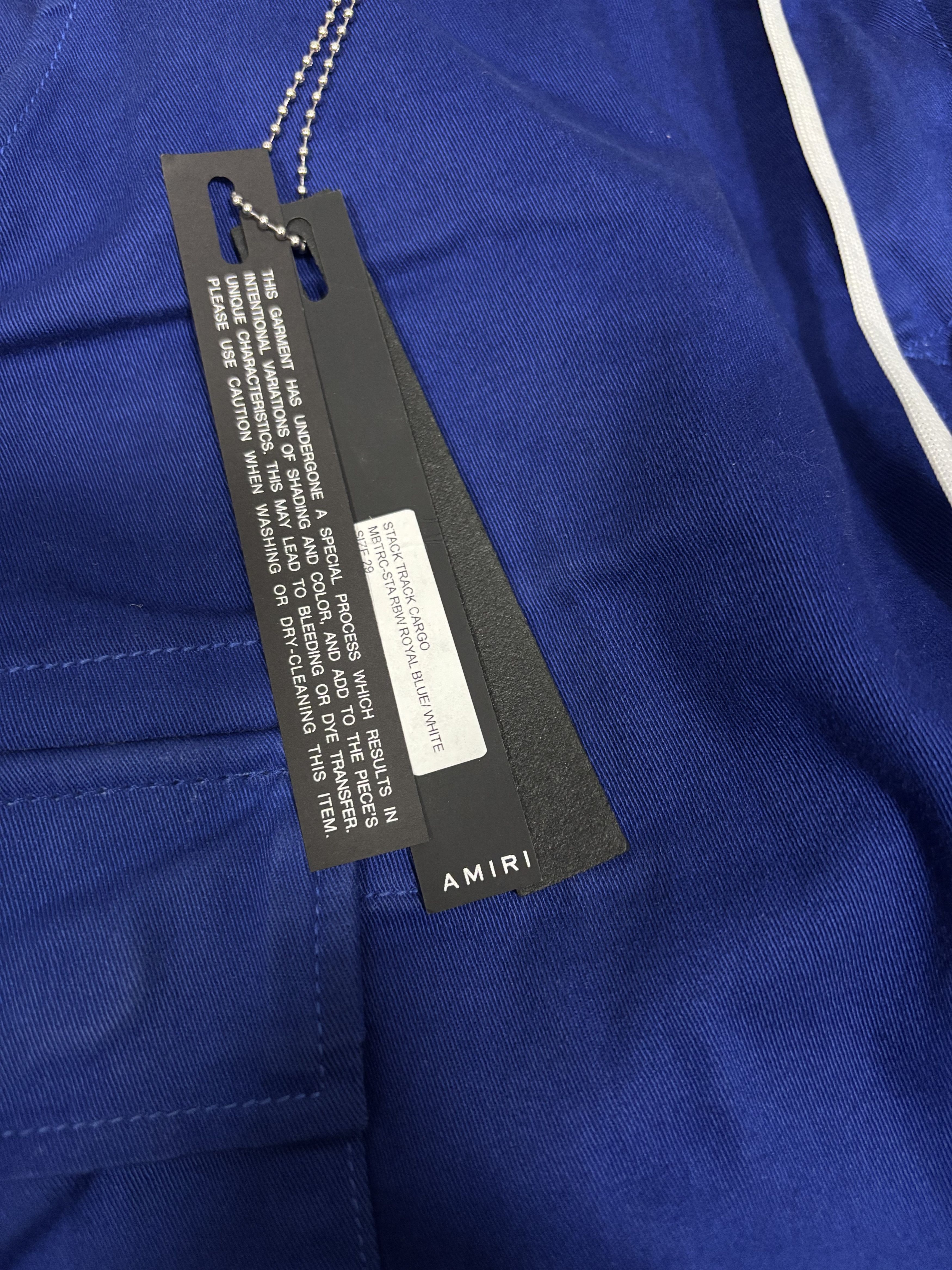 Amiri STEAL! BNWT Amiri Stack Track Cargo - Royal Blue - Size 29 Size US 29 - 2 Thumbnail