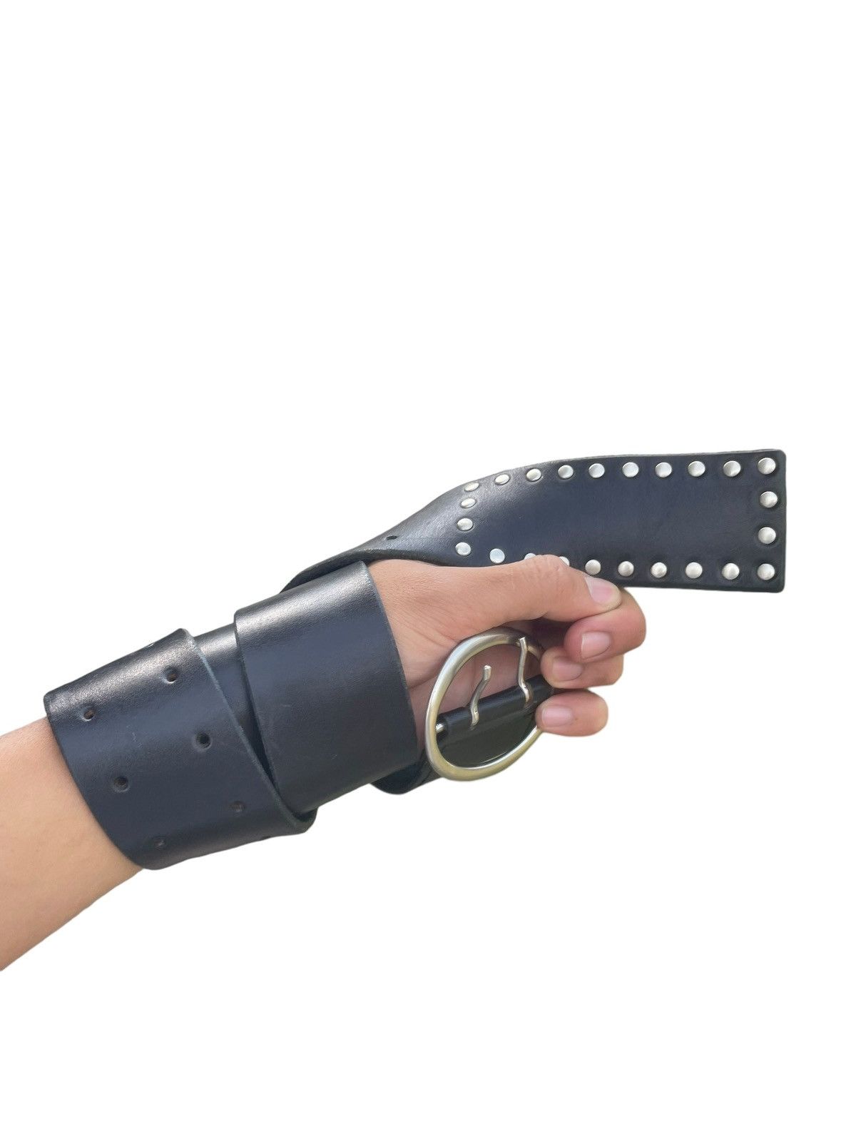 Yohji Yamamoto Y’s Yohji Yamamoto Studded Kenya Leather Belt Size ONE SIZE - 4 Thumbnail