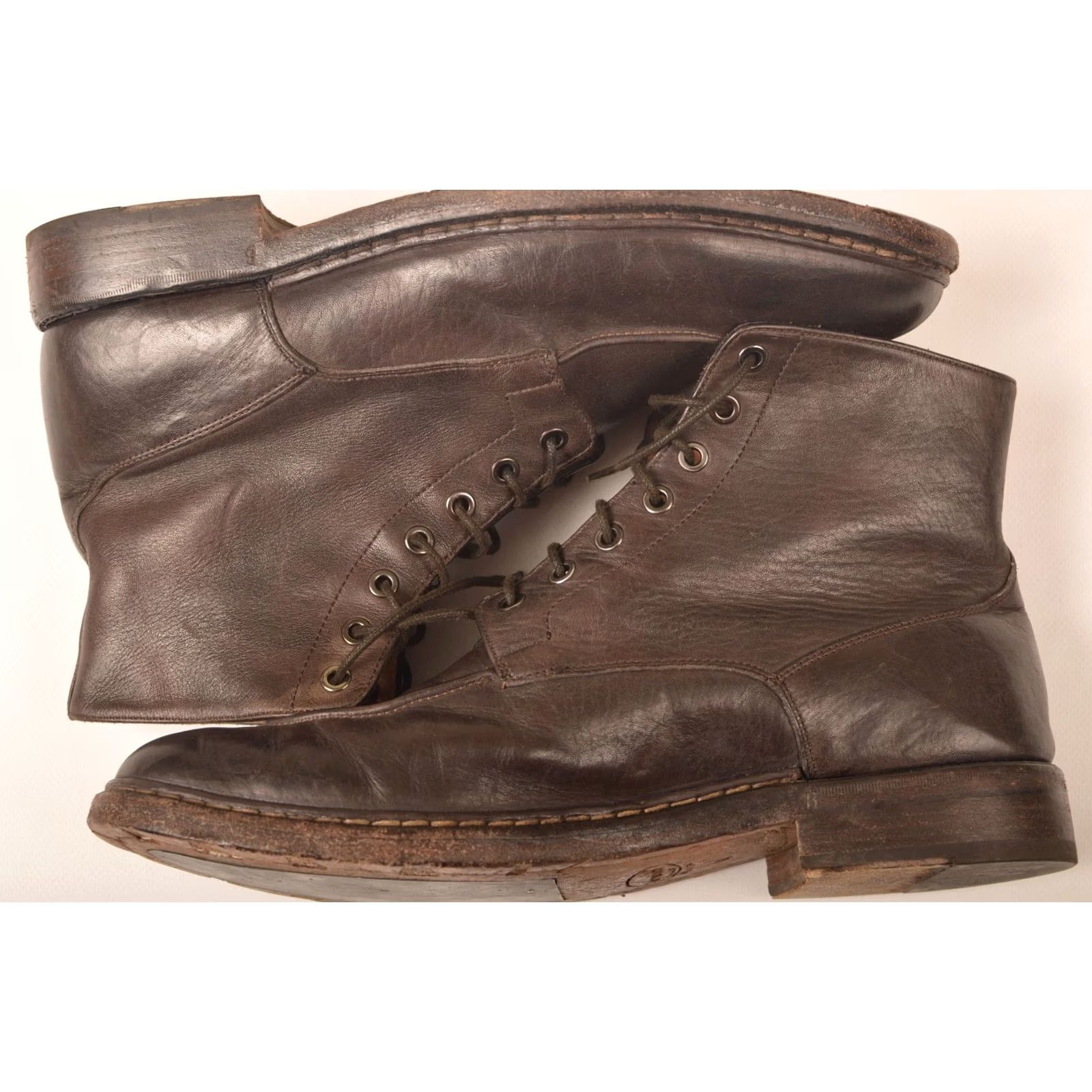 Barracuda Barracuda Brown Leather Combat Boots 3276 Made in Italy Size 45 Mens Leather Boots Brown 3276 Italy Used 11 EU 45 Size US 11 / EU 44 - 5 Thumbnail