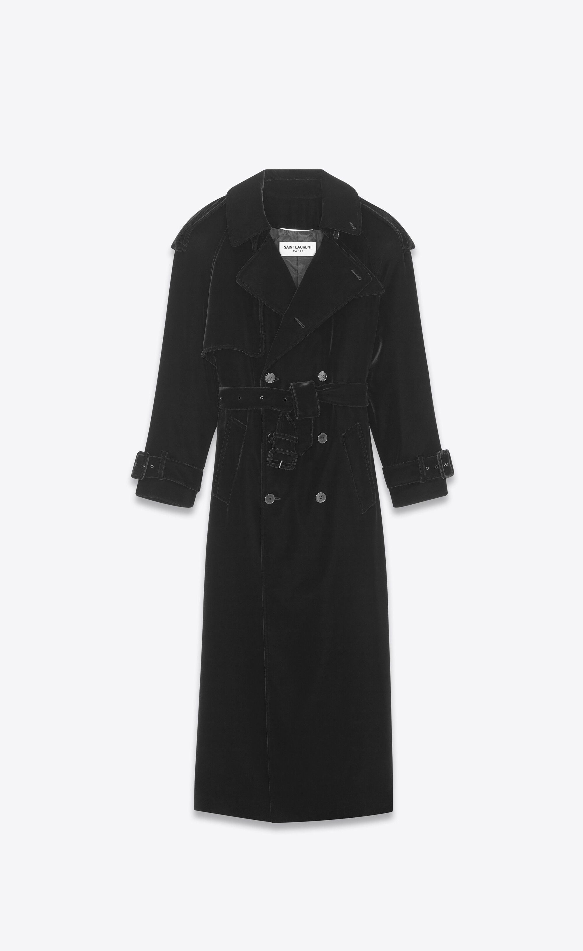 Saint Laurent Paris $7.5K VALUE Trench Coat in velvet Size M / US 6-8 / IT 42-44 - 1 Thumbnail