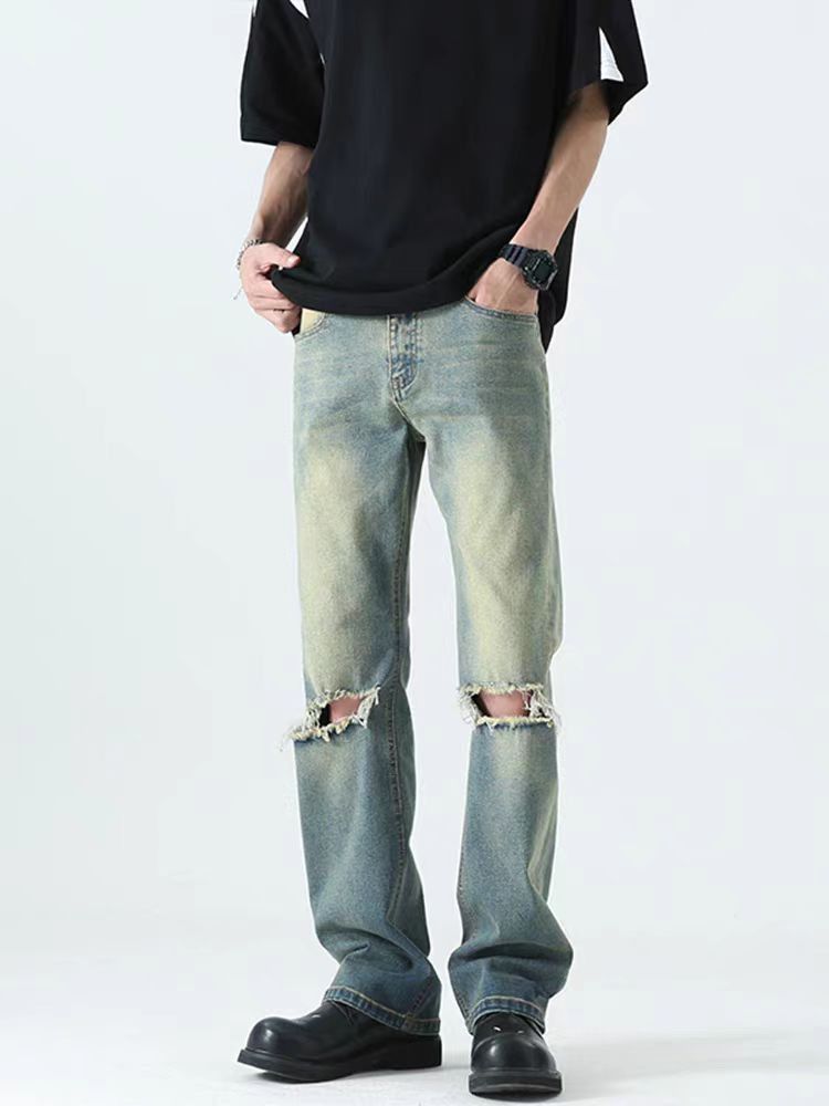 image of Light Blue High Street Vintage Loose Jeans, Men's (Size 30)