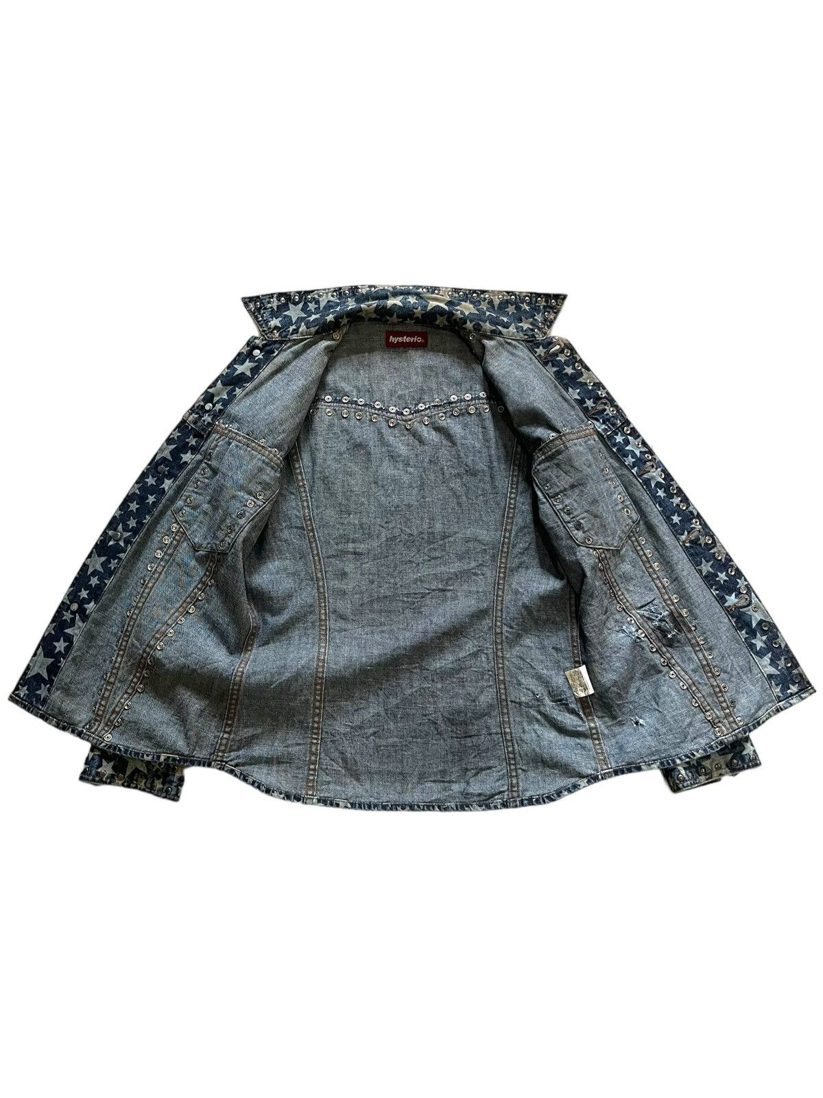 Hysteric Glamour × Japanese Brand × Seditionaries Vintage Hysteric Allover Print Stars Studded Denim Shirts Size S / US 4 / IT 40 - 11 Thumbnail