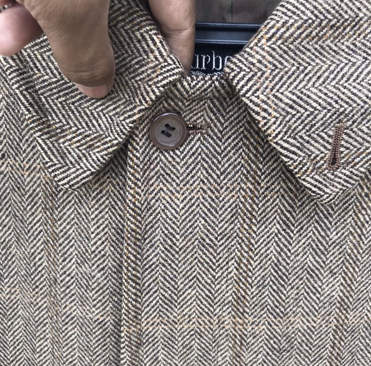 Burberry × Burberry Prorsum 🔥Very Rare🔥Vintage ‘Burberrys’ Houndstooth 100% Wool Coat Size US M / EU 48-50 / 2 - 4 Thumbnail